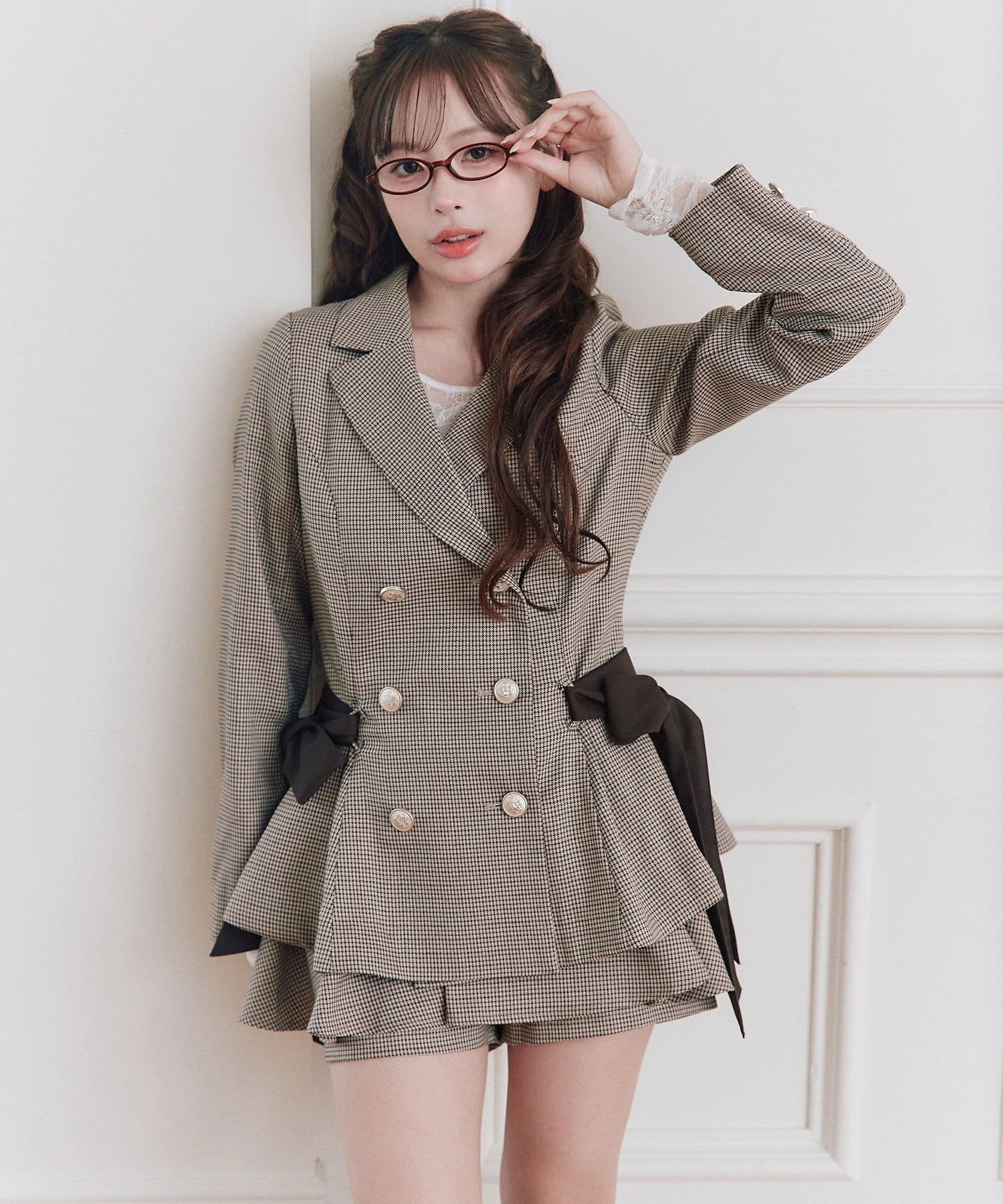 OLIVE des OLIVE(オリーブ デ オリーブ) 【Premium order】ペプラムテーラードジャケット