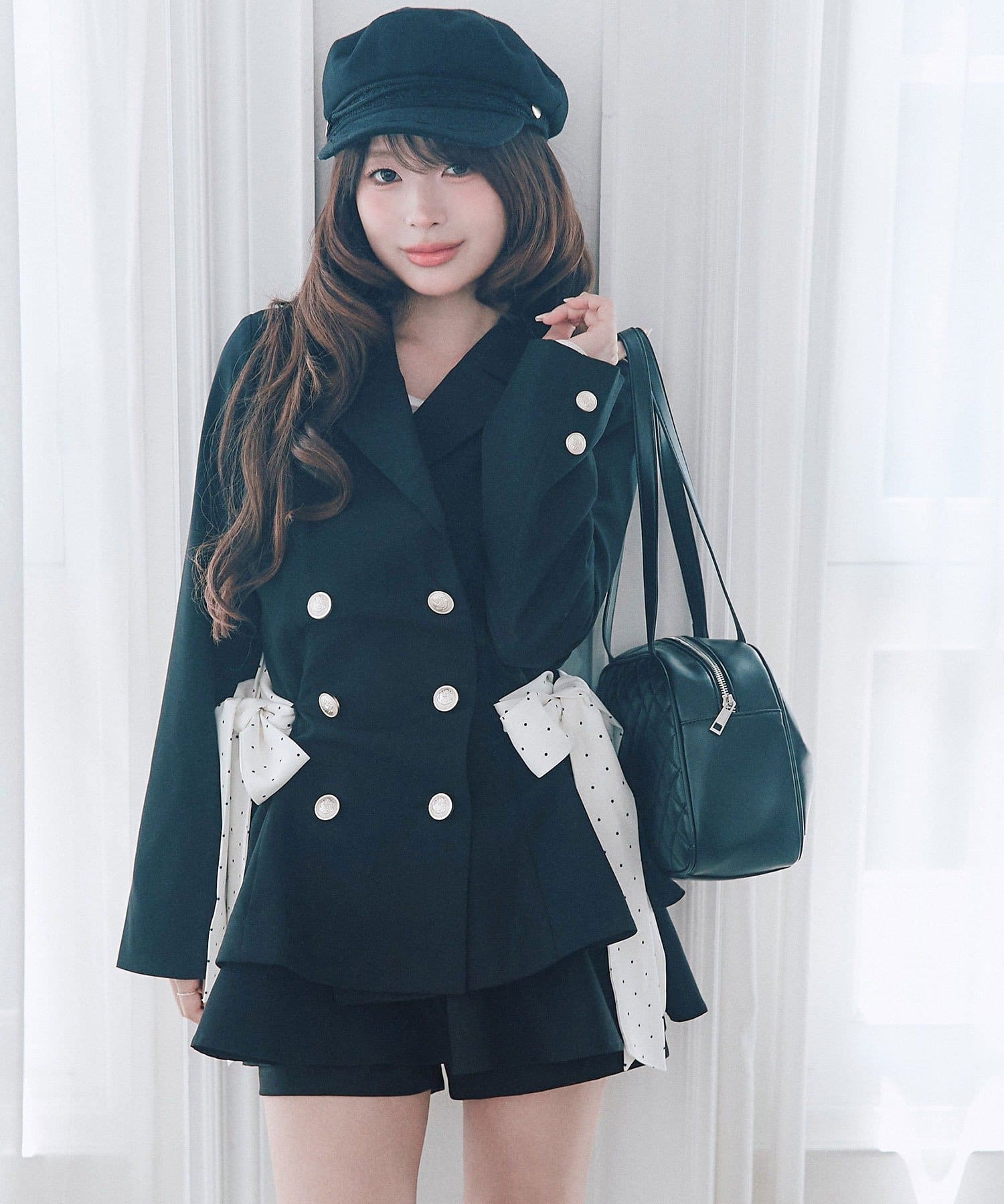 OLIVE des OLIVE(オリーブ デ オリーブ) 【Premium order】ペプラムテーラードジャケット