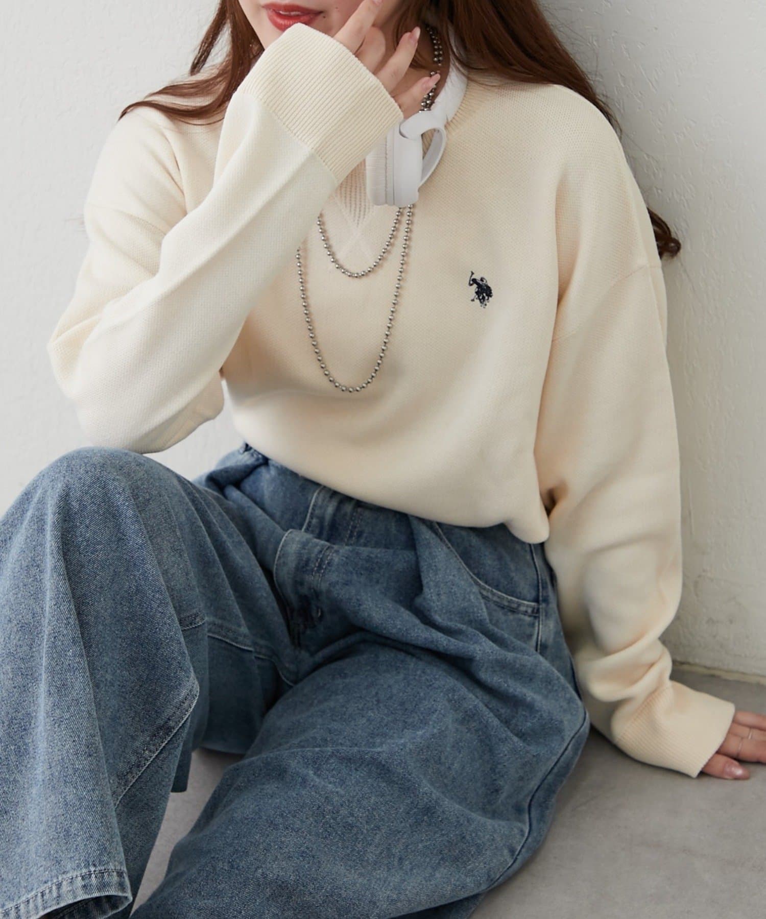Remind me and forever(リマインドミーアンドフォーエバー) 【U.S. POLO ASSN.】スエットライクニットプルオーバー