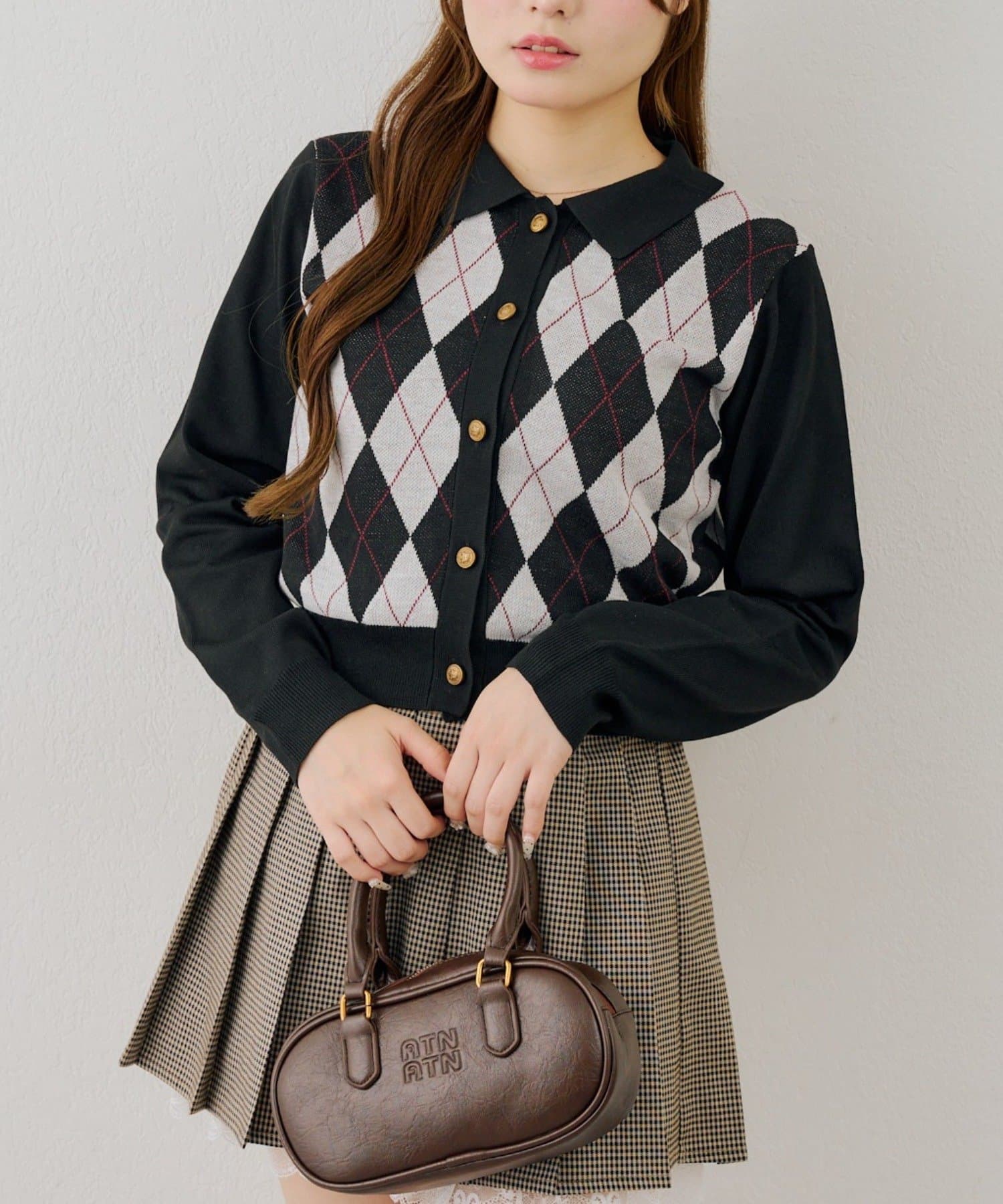 NICE CLAUP / OLIVE des OLIVE OUTLET(ナイスクラップ  / オリーブ デ オリーブ アウトレット) 【ANOTHER BRANCH】アーガイル襟ニット