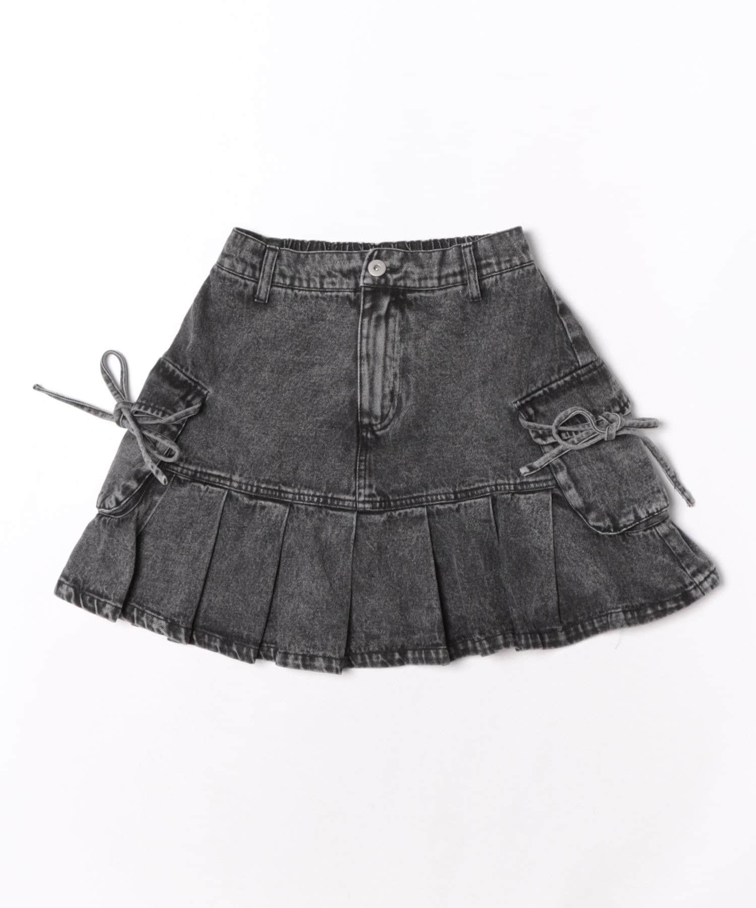 NICE CLAUP / OLIVE des OLIVE OUTLET(ナイスクラップ  / オリーブ デ オリーブ アウトレット) 【ANOTHER BRANCH】カーゴリボン付ミニスカート