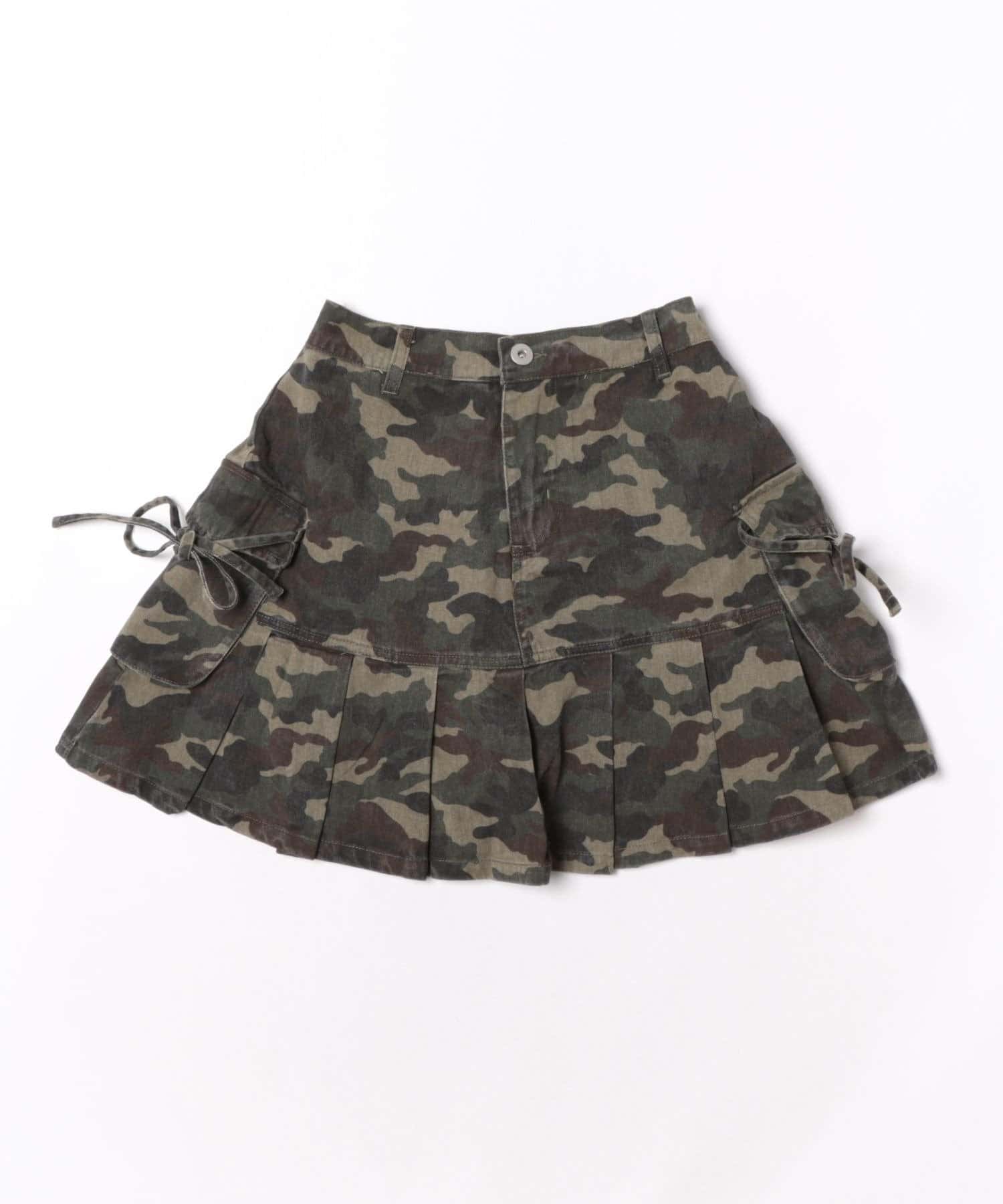 NICE CLAUP / OLIVE des OLIVE OUTLET(ナイスクラップ  / オリーブ デ オリーブ アウトレット) 【ANOTHER BRANCH】カーゴリボン付ミニスカート