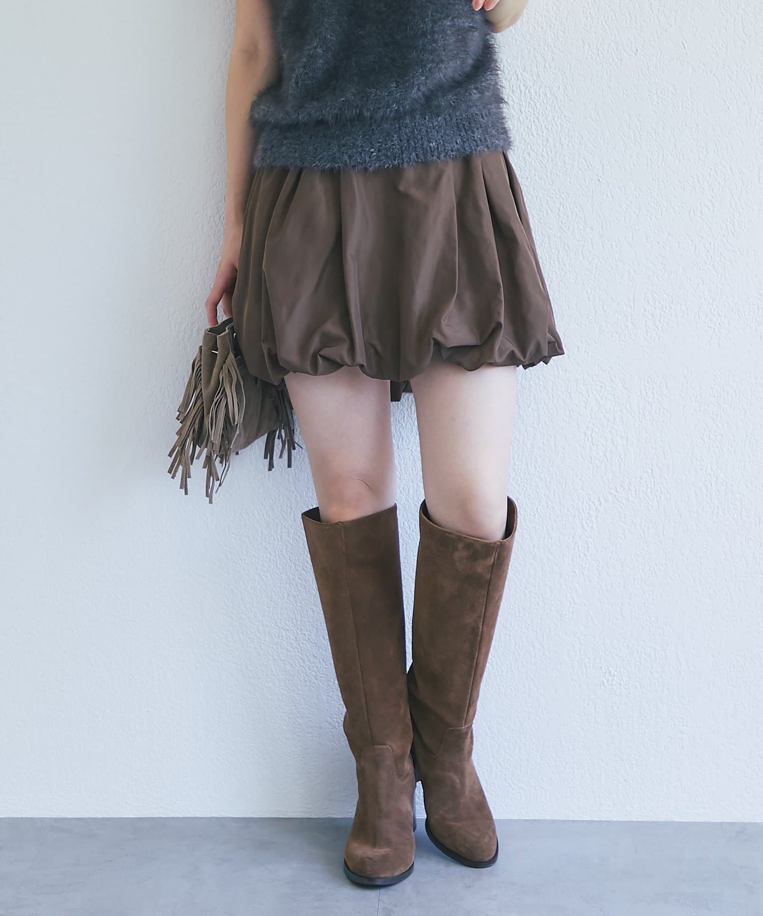 La boutique BonBon(ラブティックボンボン) タフタバルーンminiスカート