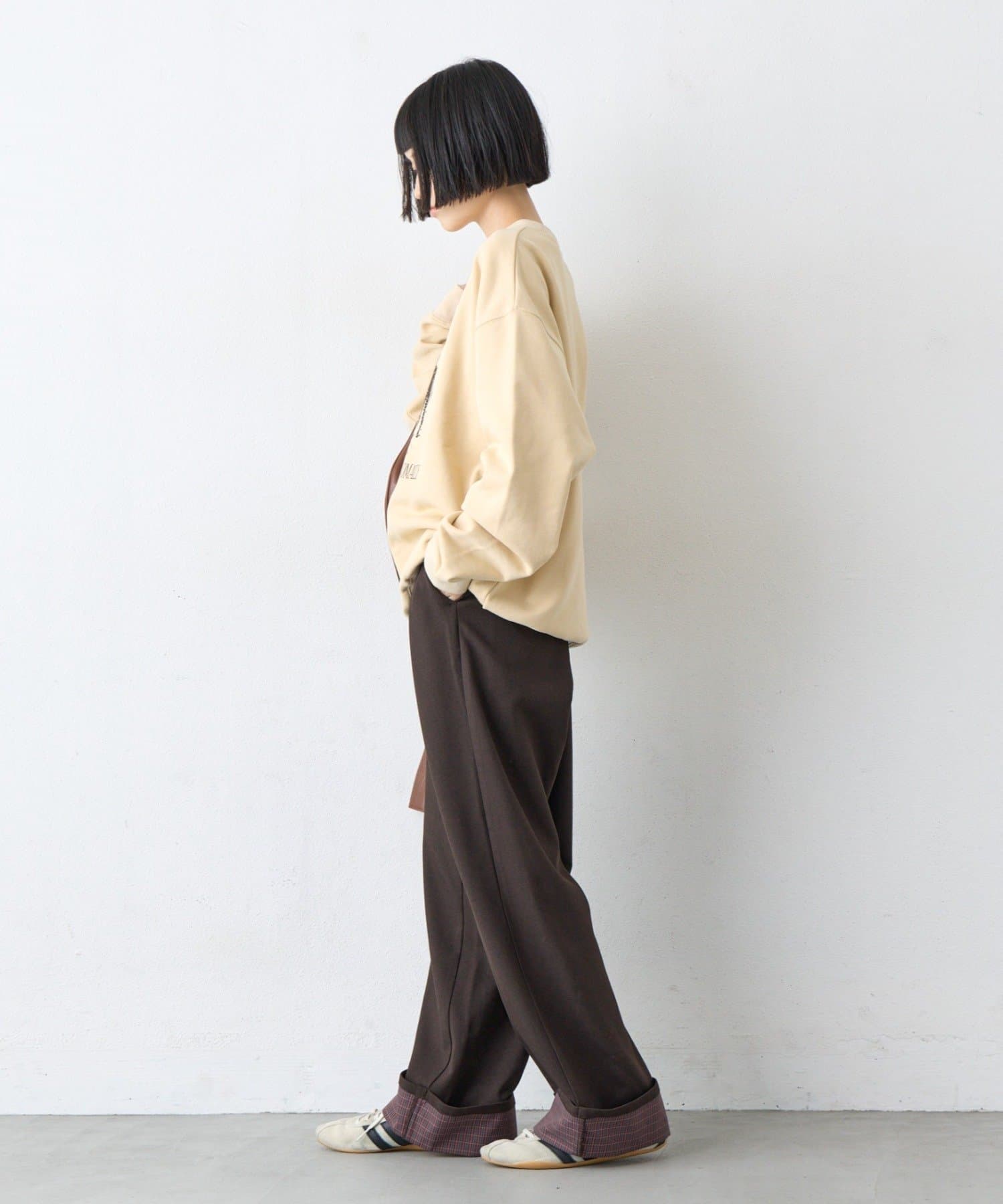 CIAOPANIC TYPY(チャオパニックティピー) 【UNISEX】チェック柄ロールアップスラックス