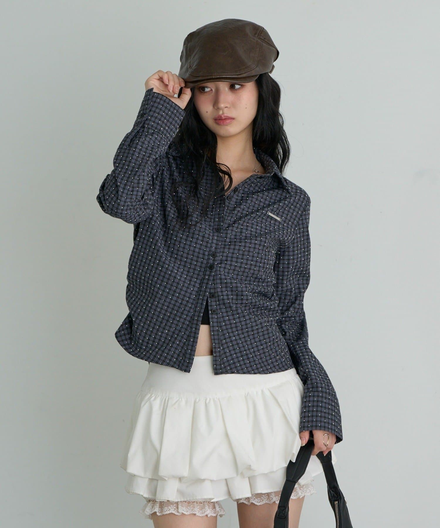 RAY CASSIN(レイカズン) 【大人気シャツの長袖Ver.】胸刺繍コンパクトシャツ