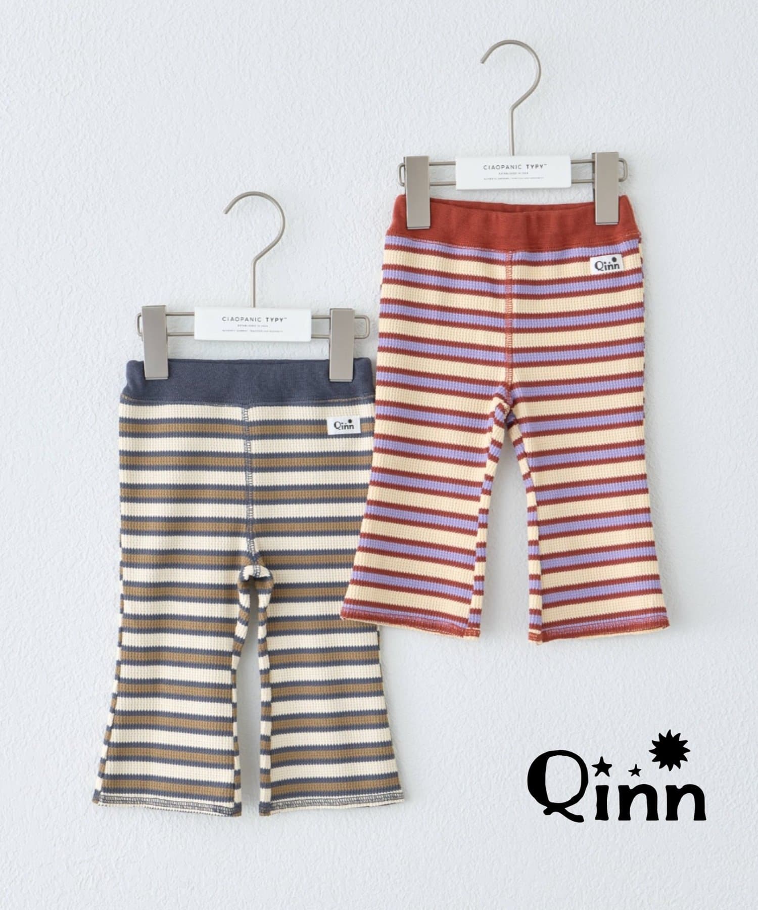 CIAOPANIC TYPY(チャオパニックティピー) 【KIDS】Qinnワッフルボーダーレギンス