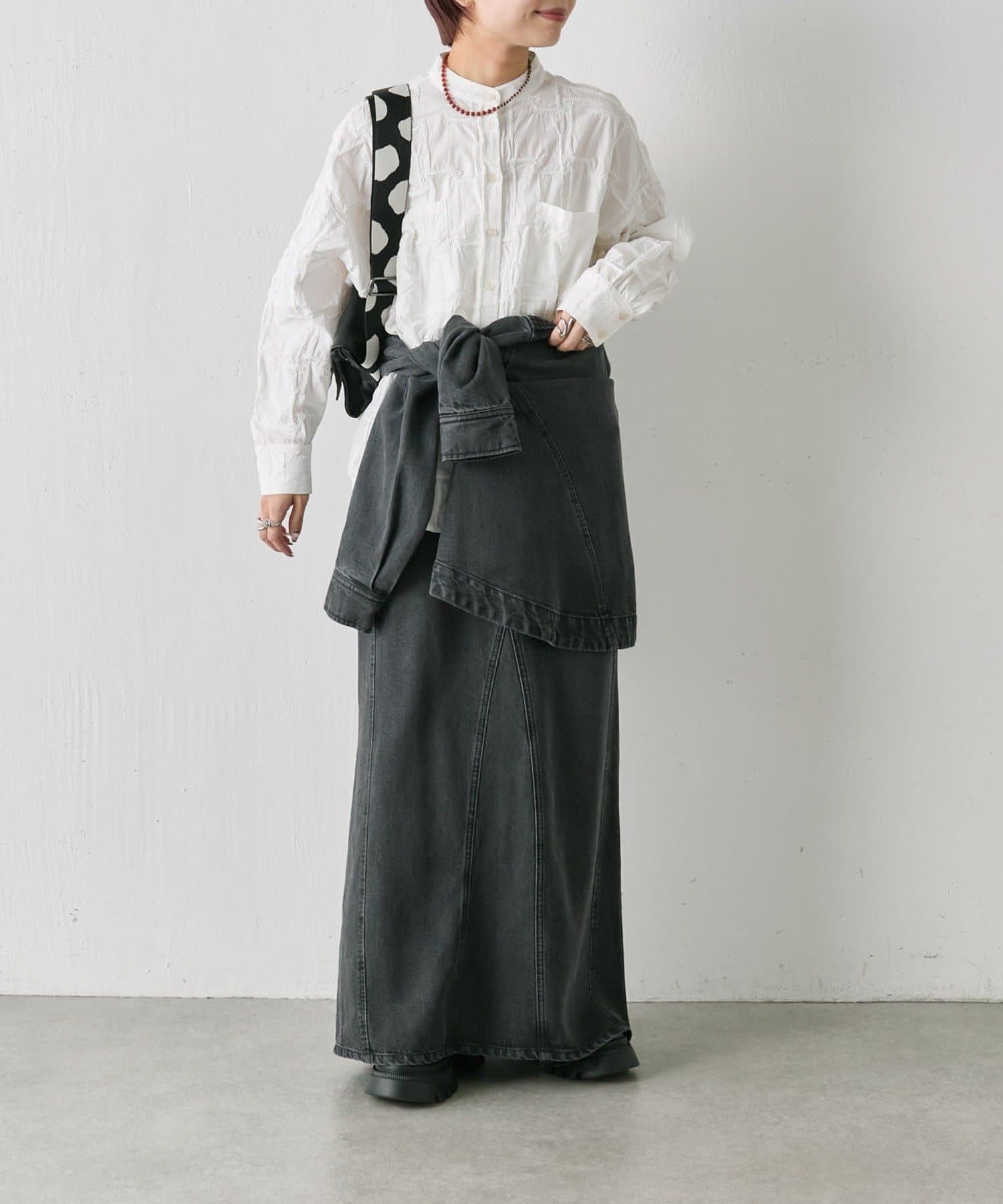 ear PAPILLONNER(イア パピヨネ) リヨセルデニム刺繍スカート【SUM1 STYLE(スミスタイル)】