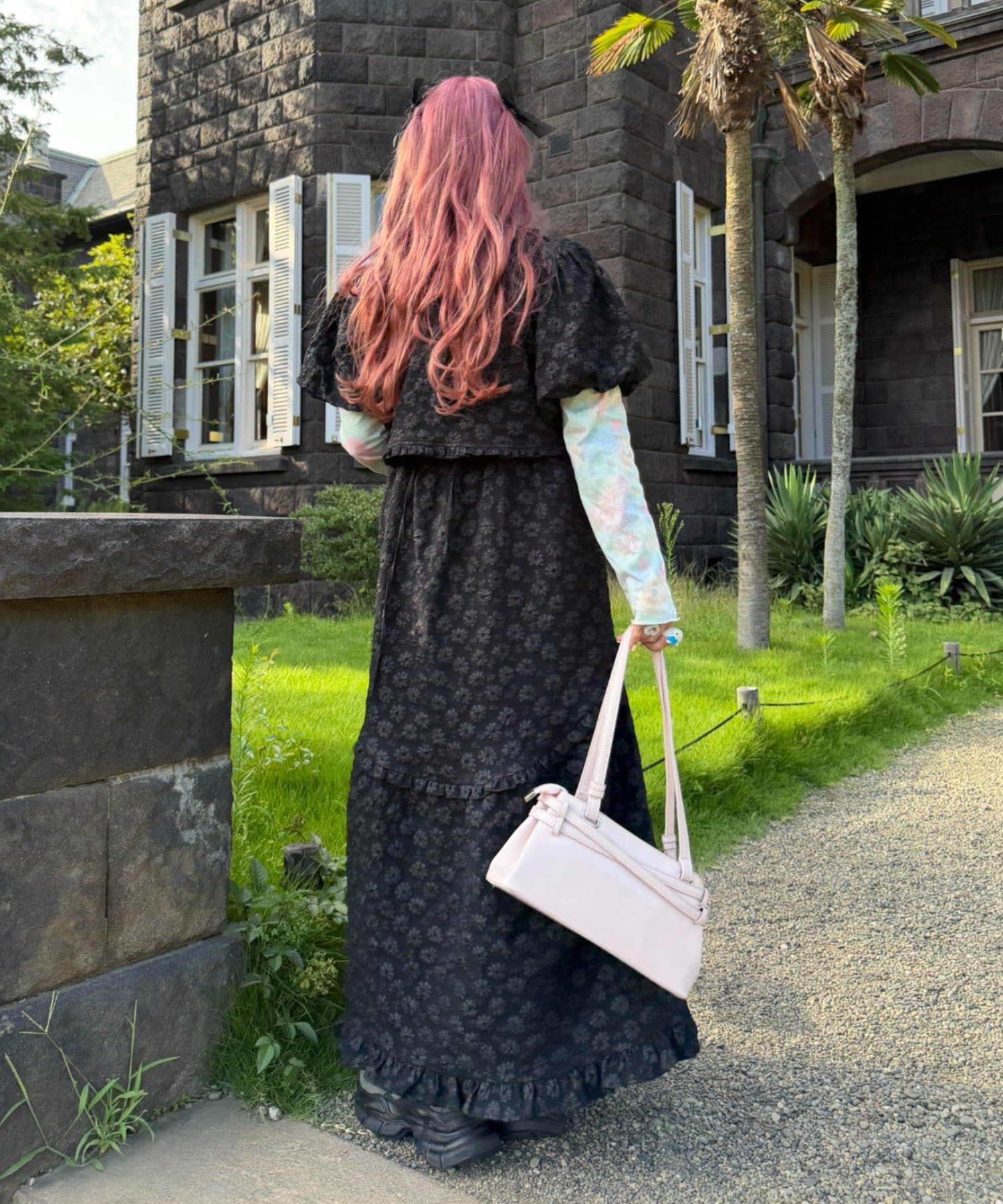 w closet(ダブルクローゼット) 【通常販売開始】Am ジャガードリボンボレロ