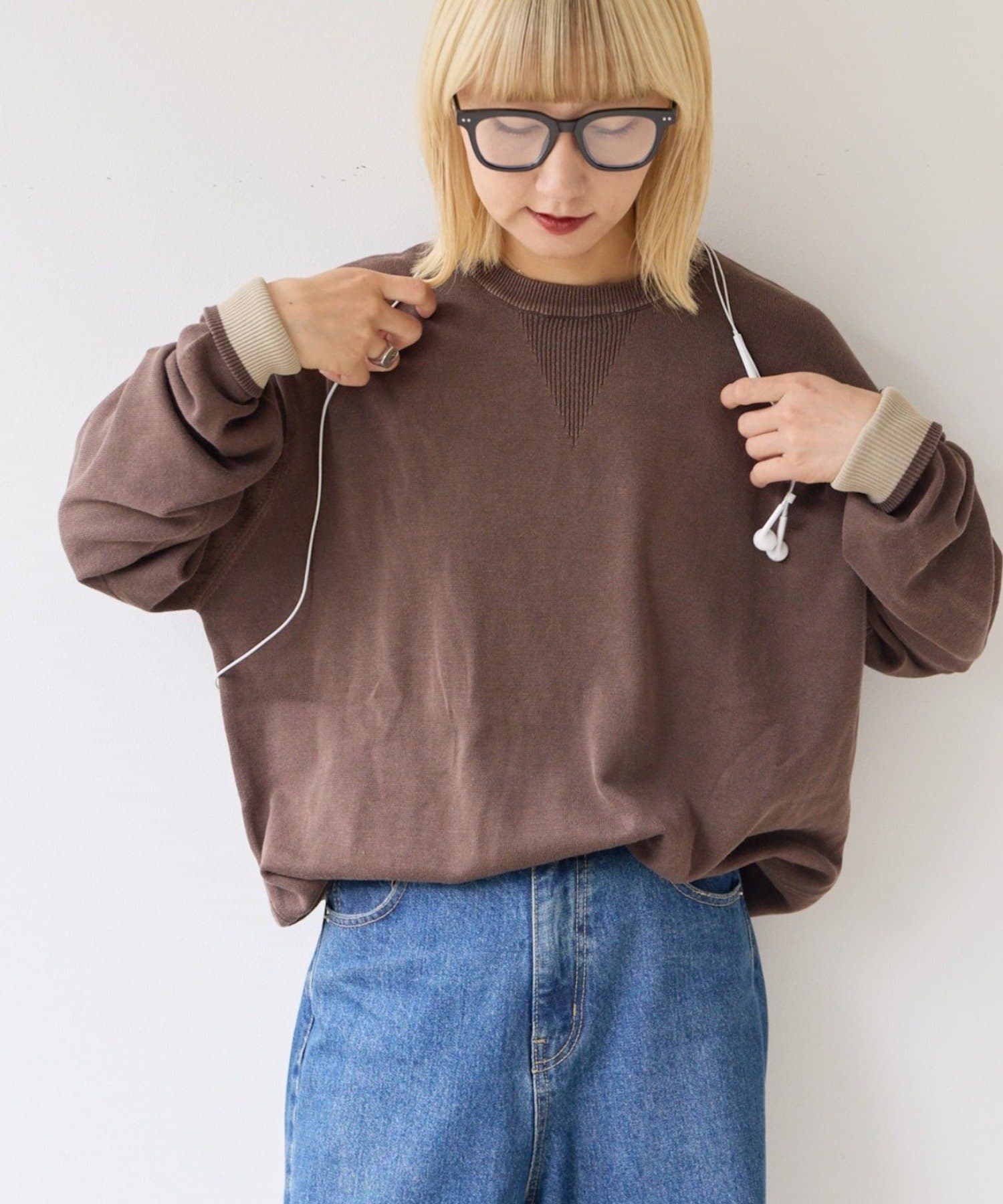 CIAOPANIC TYPY(チャオパニックティピー) スウェットライクヴィンテージニット