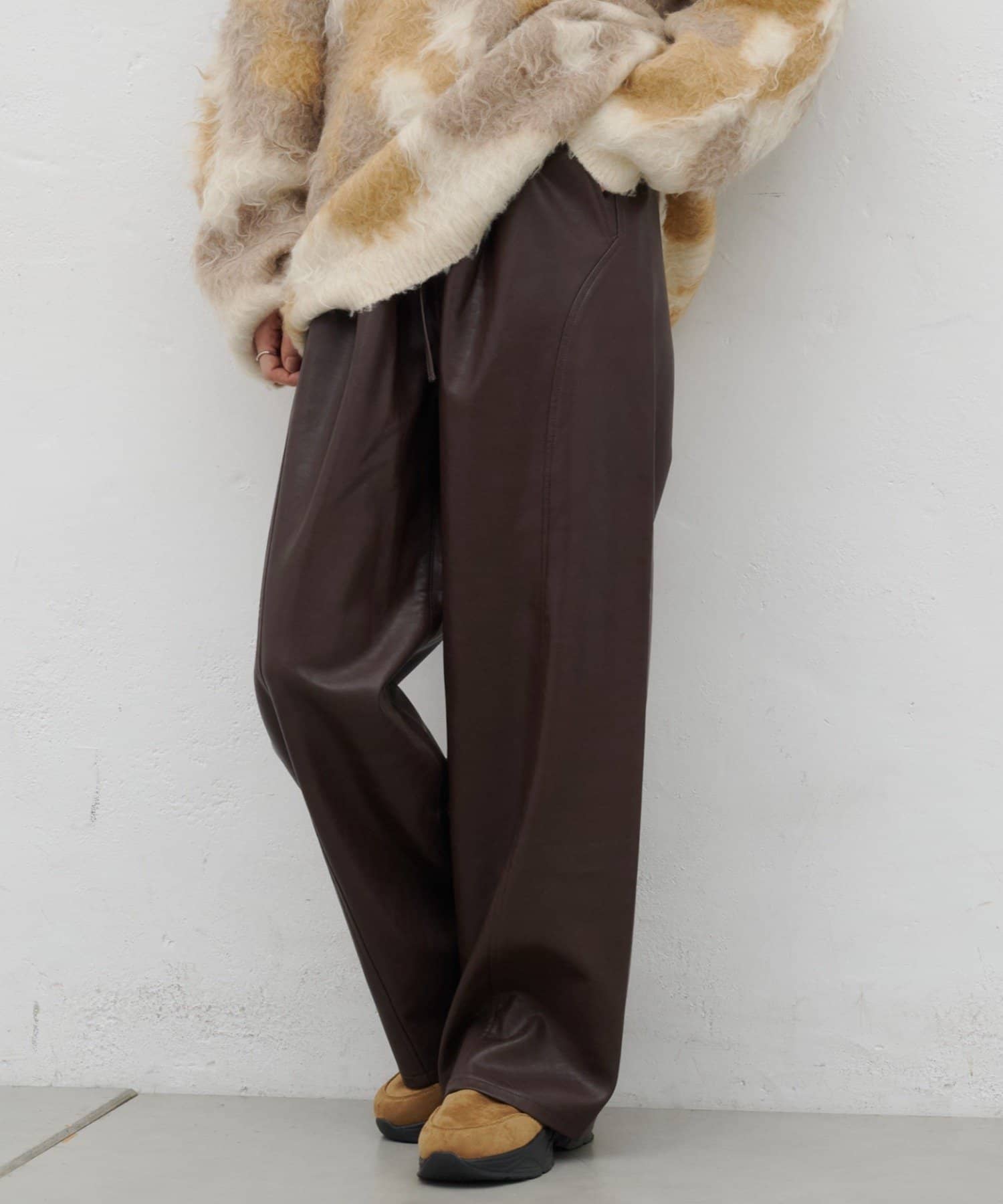 CIAOPANIC TYPY(チャオパニックティピー) ∴フェイクレザー切替ワイドイージーパンツ