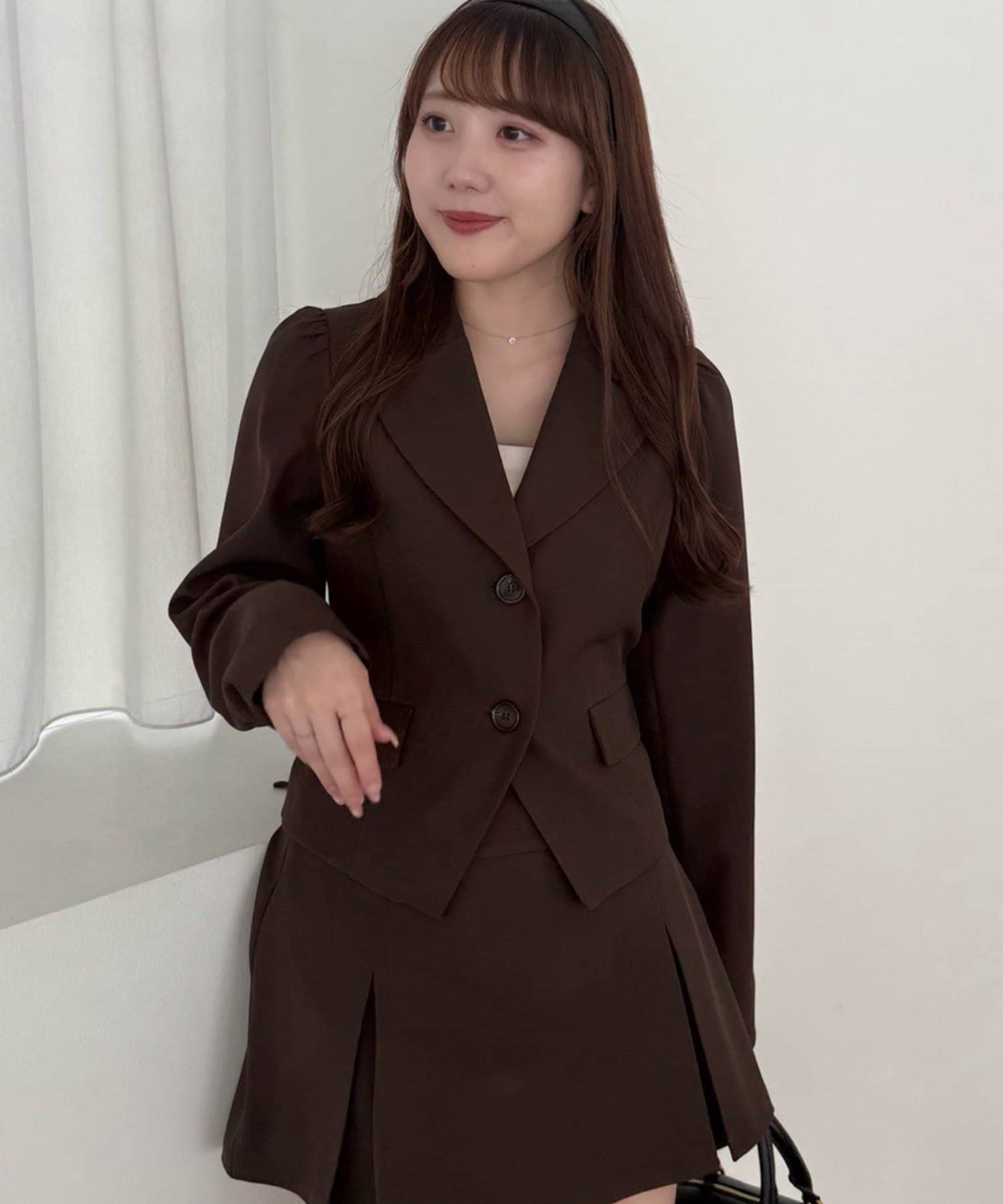 NICE CLAUP / OLIVE des OLIVE OUTLET(ナイスクラップ  / オリーブ デ オリーブ アウトレット) 【continuer】バックレースアップショートジャケット