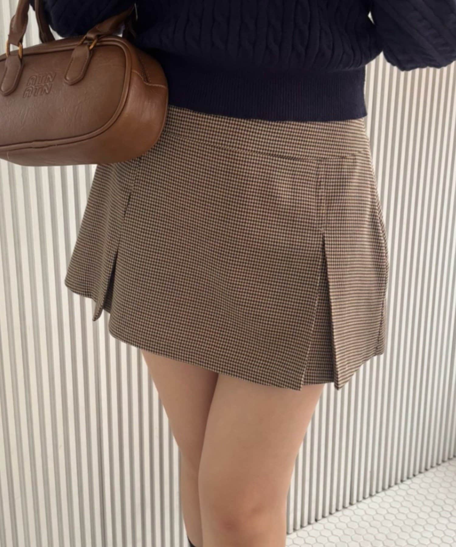 NICE CLAUP / OLIVE des OLIVE OUTLET(ナイスクラップ  / オリーブ デ オリーブ アウトレット) 【continuer】ボックスプリーツミニスカート