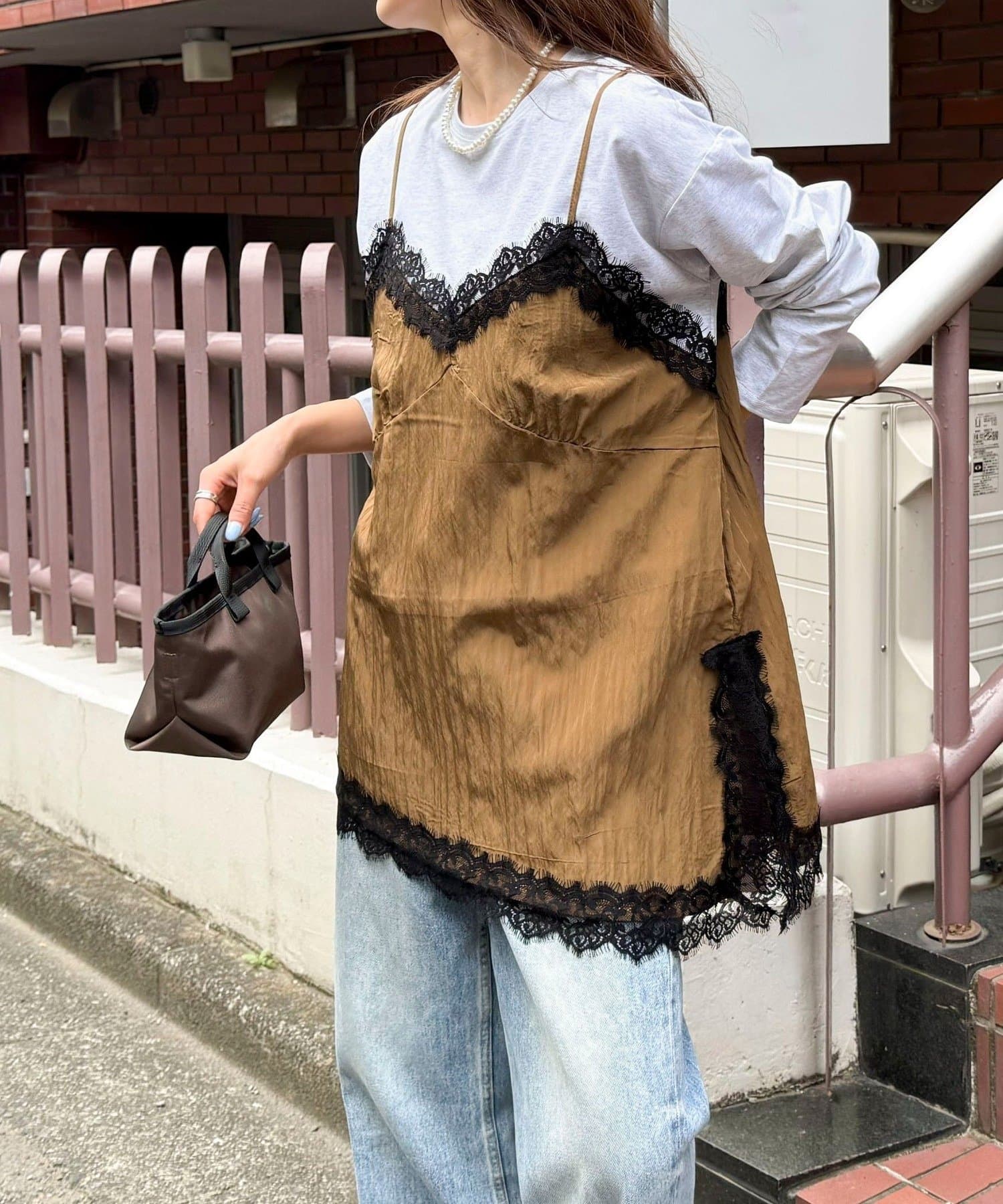 FREDY & GLOSTER(フレディ アンド グロスター) レースキャミコンビロンＴシャツ