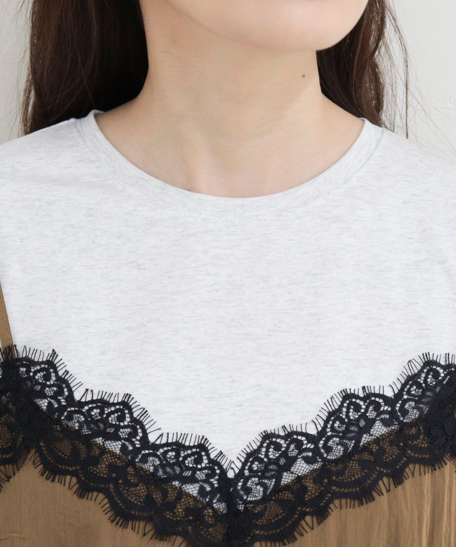 FREDY & GLOSTER(フレディ アンド グロスター) レースキャミコンビロンＴシャツ