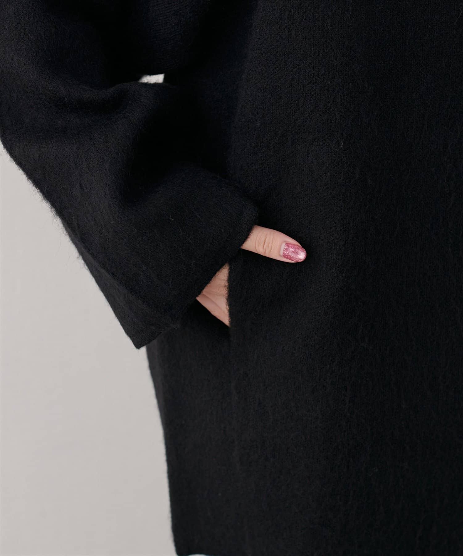 natural couture(ナチュラルクチュール) ウール混ニットコート