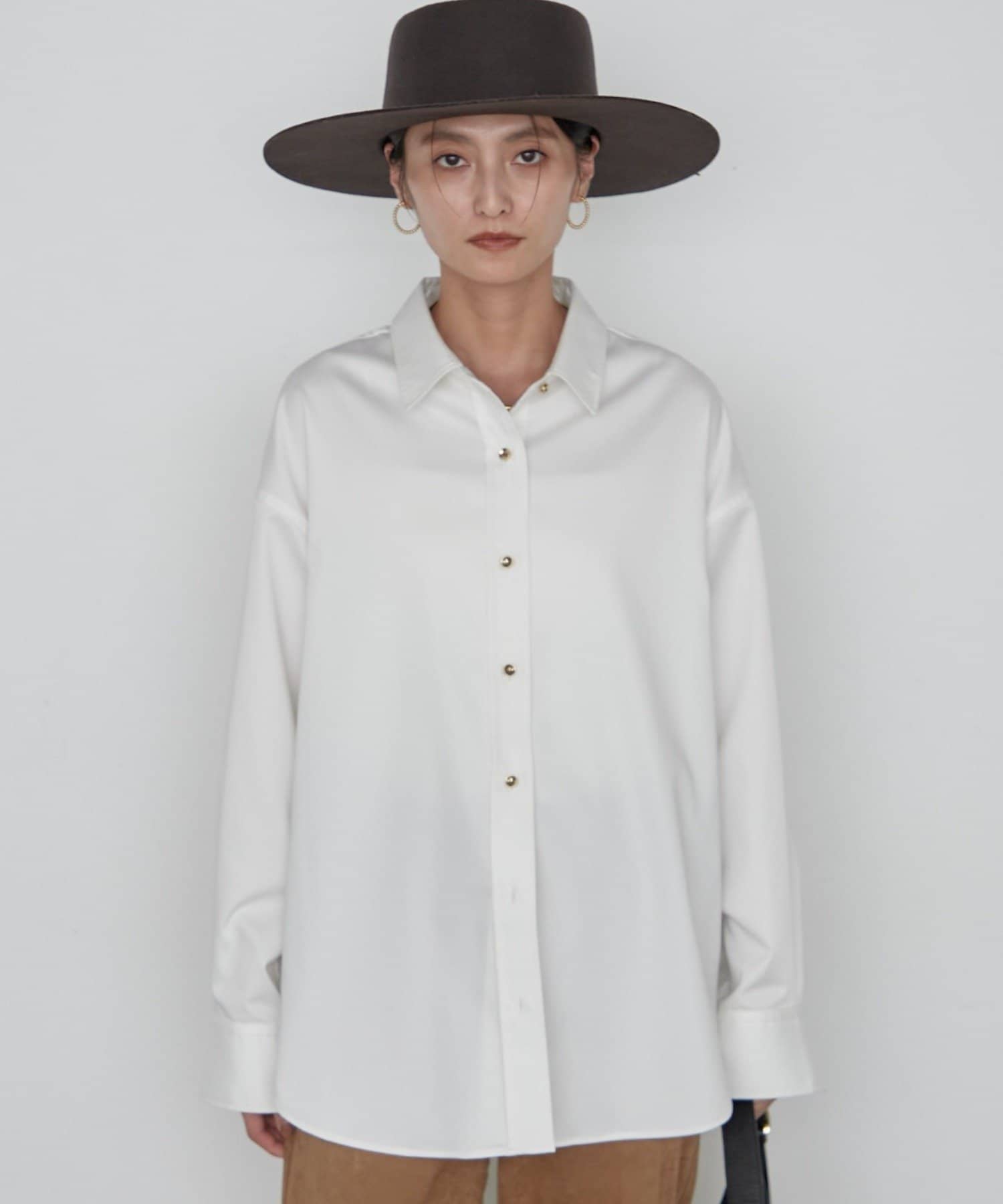 LOUNGEDRESS(ラウンジドレス) 《名品シャツをブラッシュアップ》BASICサテンシャツ