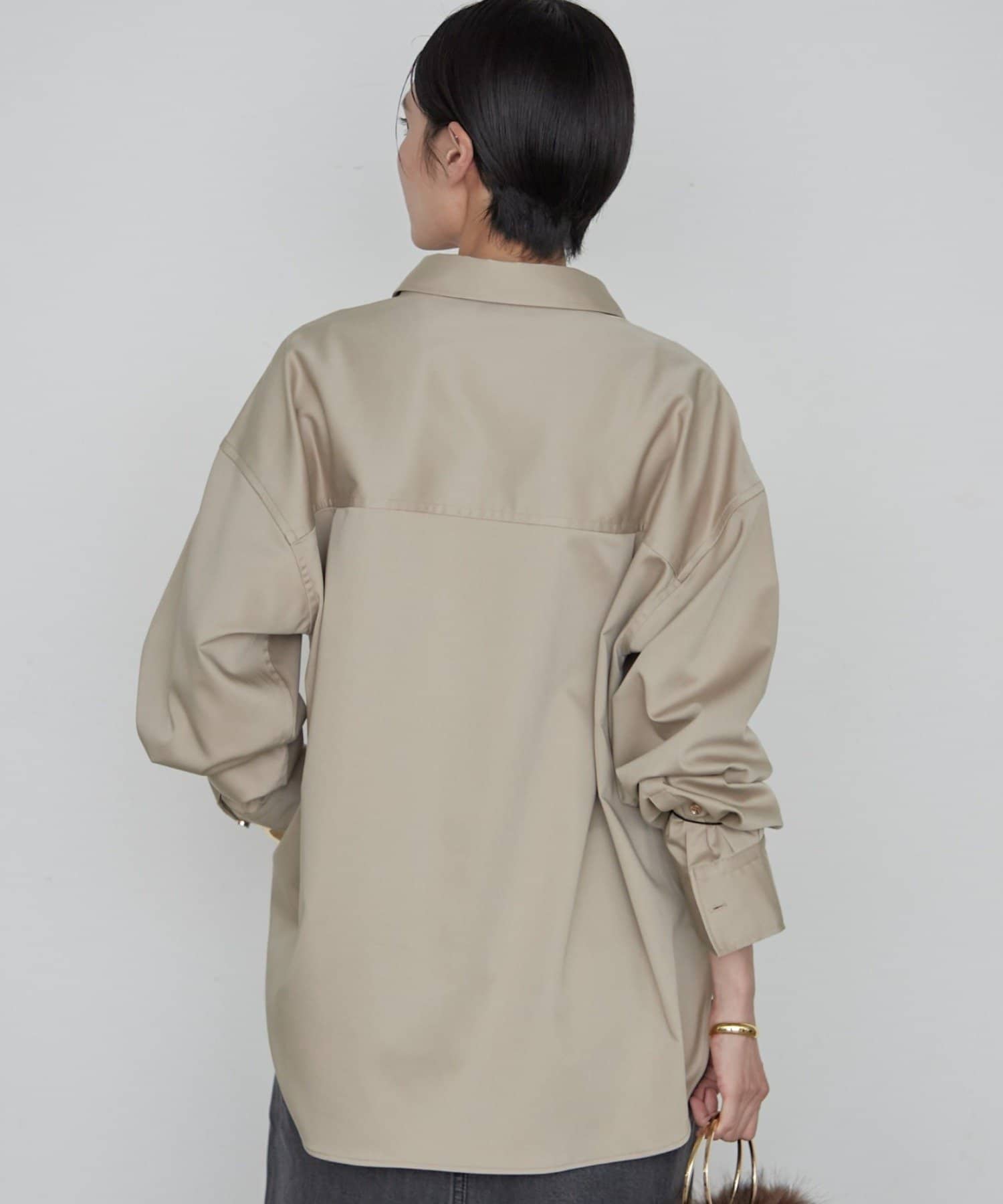 LOUNGEDRESS(ラウンジドレス) 《名品シャツをブラッシュアップ》BASICサテンシャツ