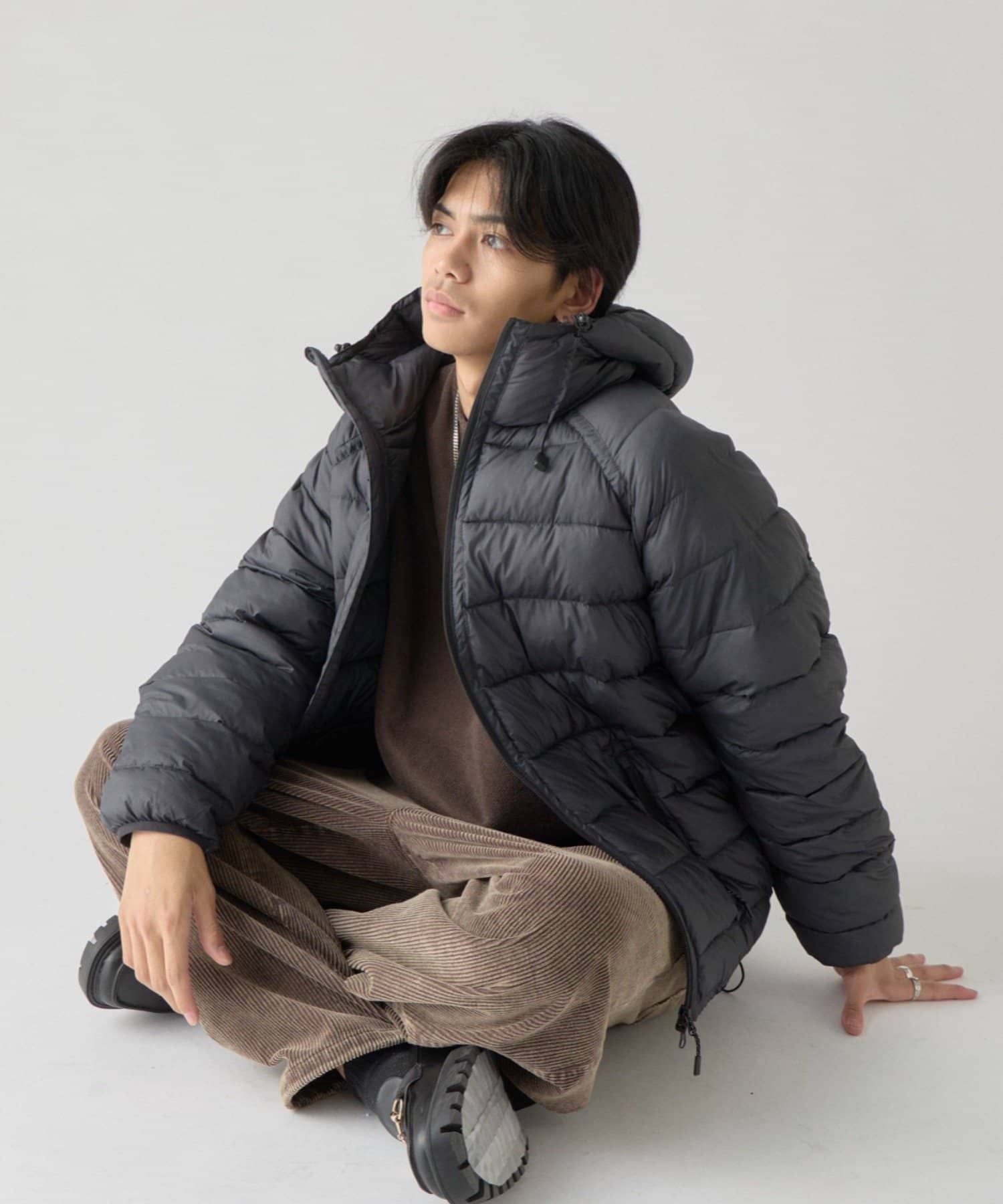 -goocy-(グーシー) シアーリップファイバーダウンフードジャケット