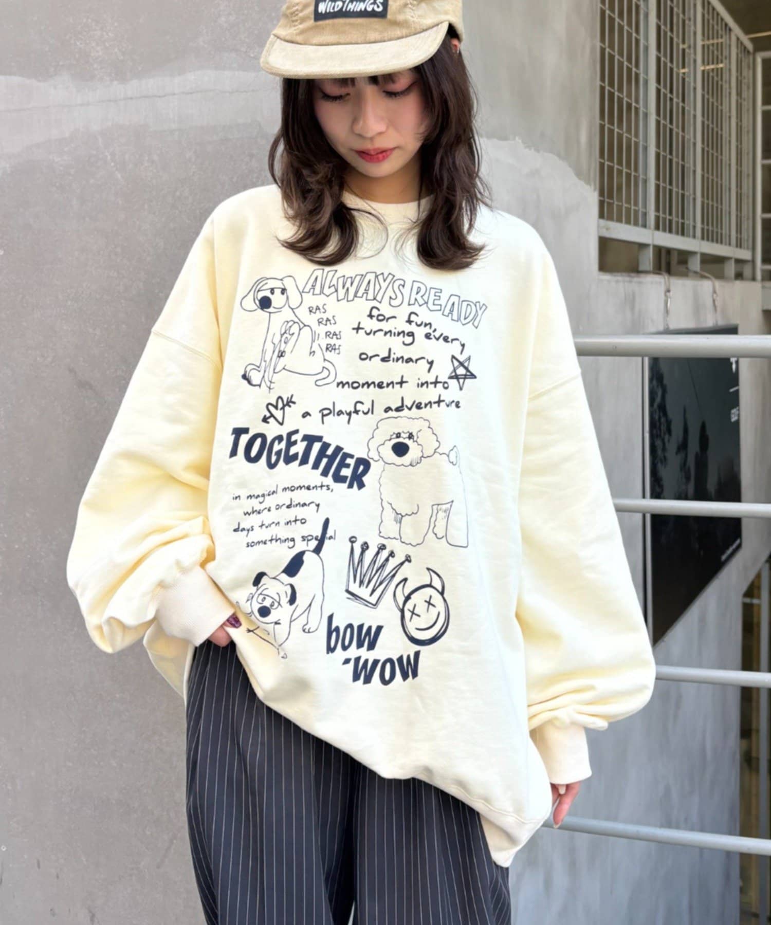 CIAOPANIC TYPY(チャオパニックティピー) 【UNISEX】アソートDOG落書きビッグスウェット