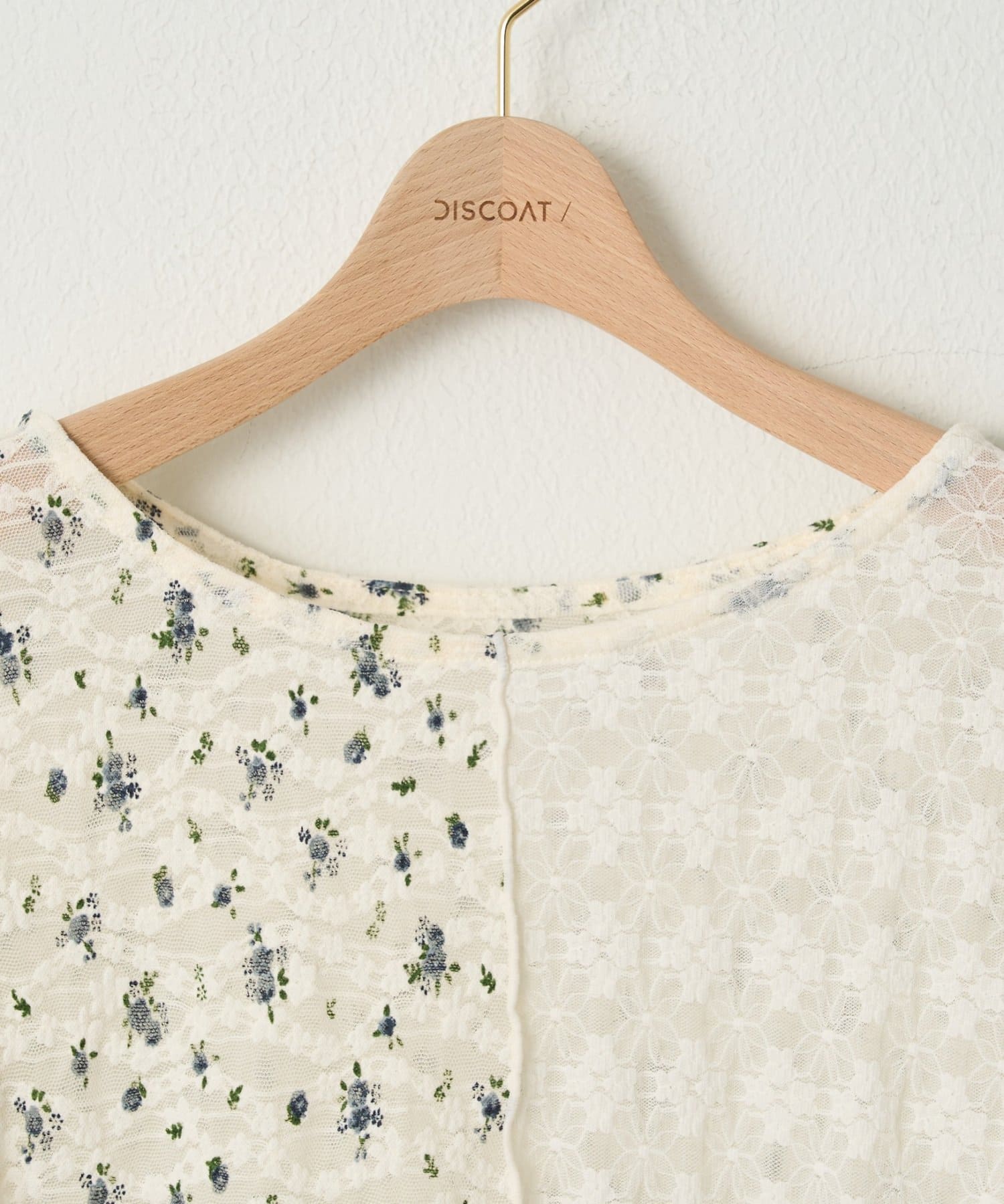 WEB限定】花柄切替パッチワークロングスリーブTシャツ | DISCOAT