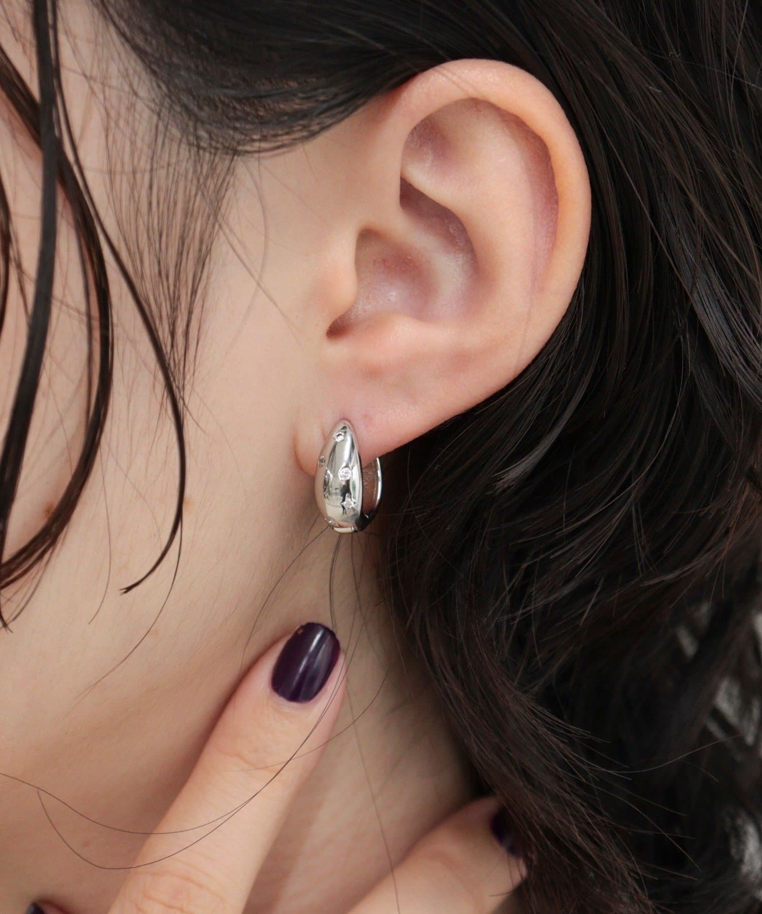 FREDY & GLOSTER(フレディ アンド グロスター) ビジュー埋込ワンタッチピアス