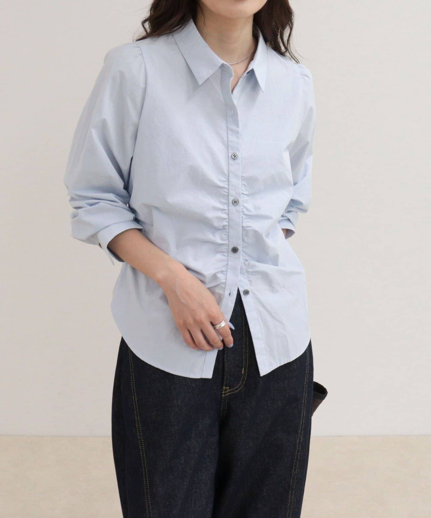 FREDY & GLOSTER(フレディ アンド グロスター) 【WEB限定カラーあり】フロントギャザーコンパクトシャツ