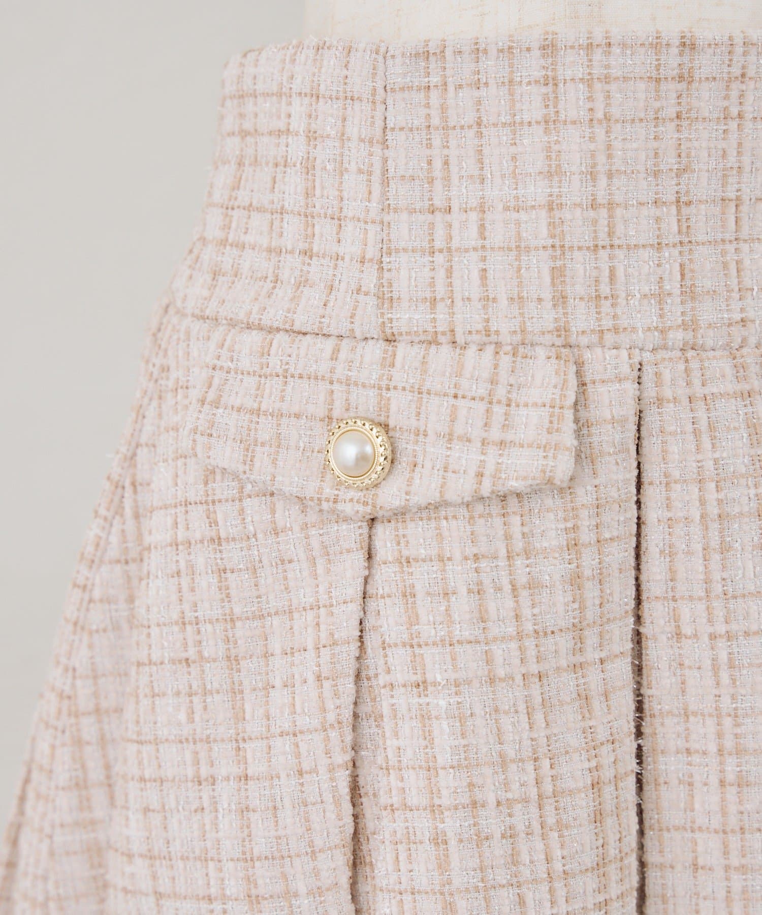 NICE CLAUP / OLIVE des OLIVE OUTLET(ナイスクラップ  / オリーブ デ オリーブ アウトレット) 【ANOTHER BRANCH】ラメツイードプリーツスカパン
