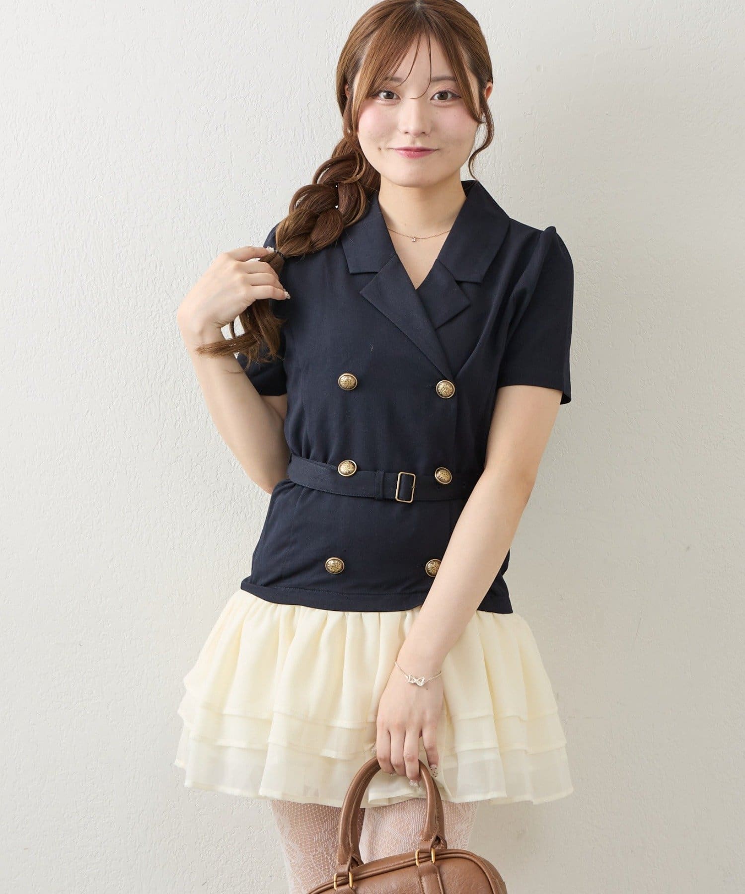 NICE CLAUP / OLIVE des OLIVE OUTLET(ナイスクラップ  / オリーブ デ オリーブ アウトレット) 【continuer】ドッキングテーラーワンピース