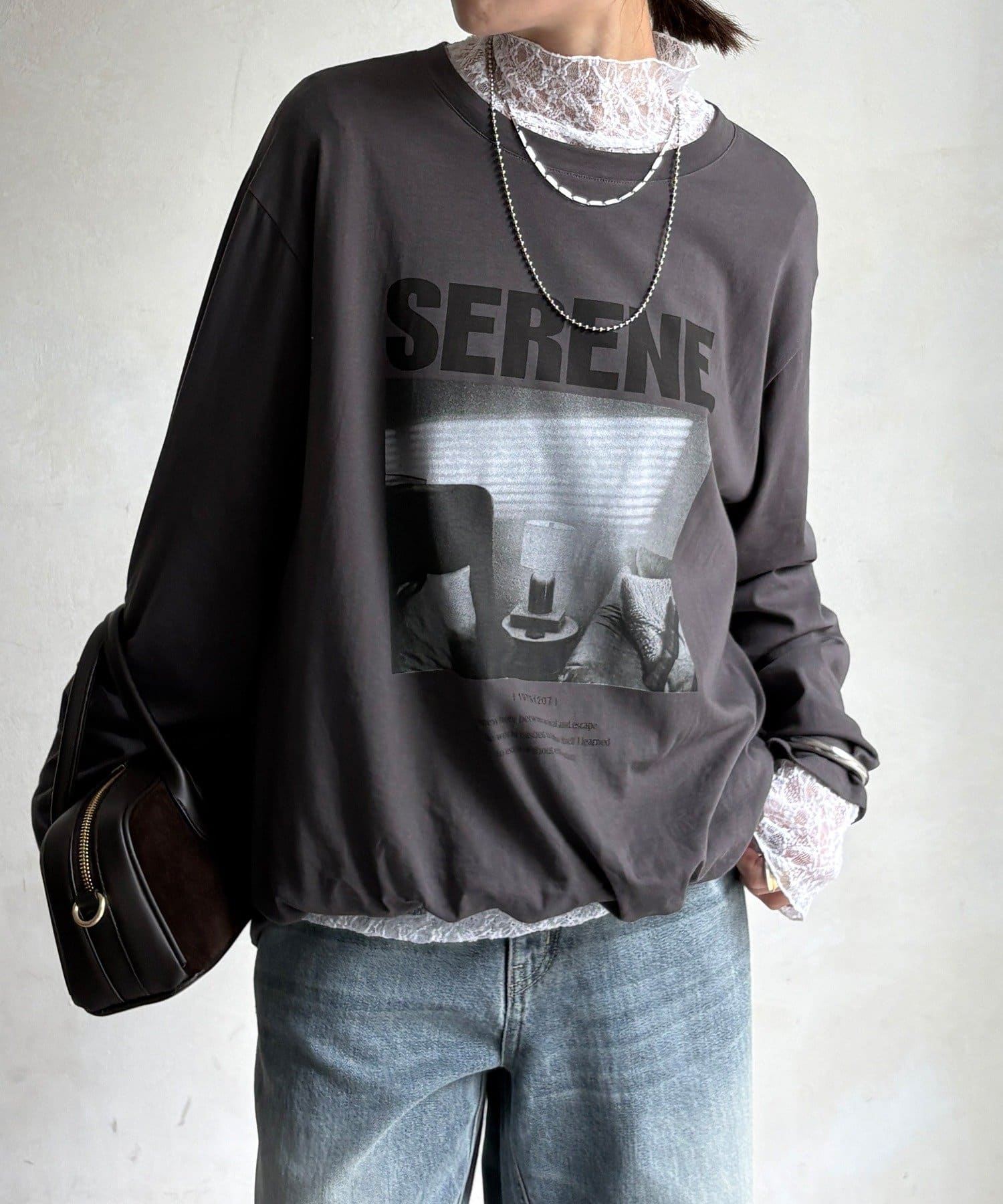 DOUDOU(ドゥドゥ) 【WEB限定】ワイヤーヘムフォトロンTEE
