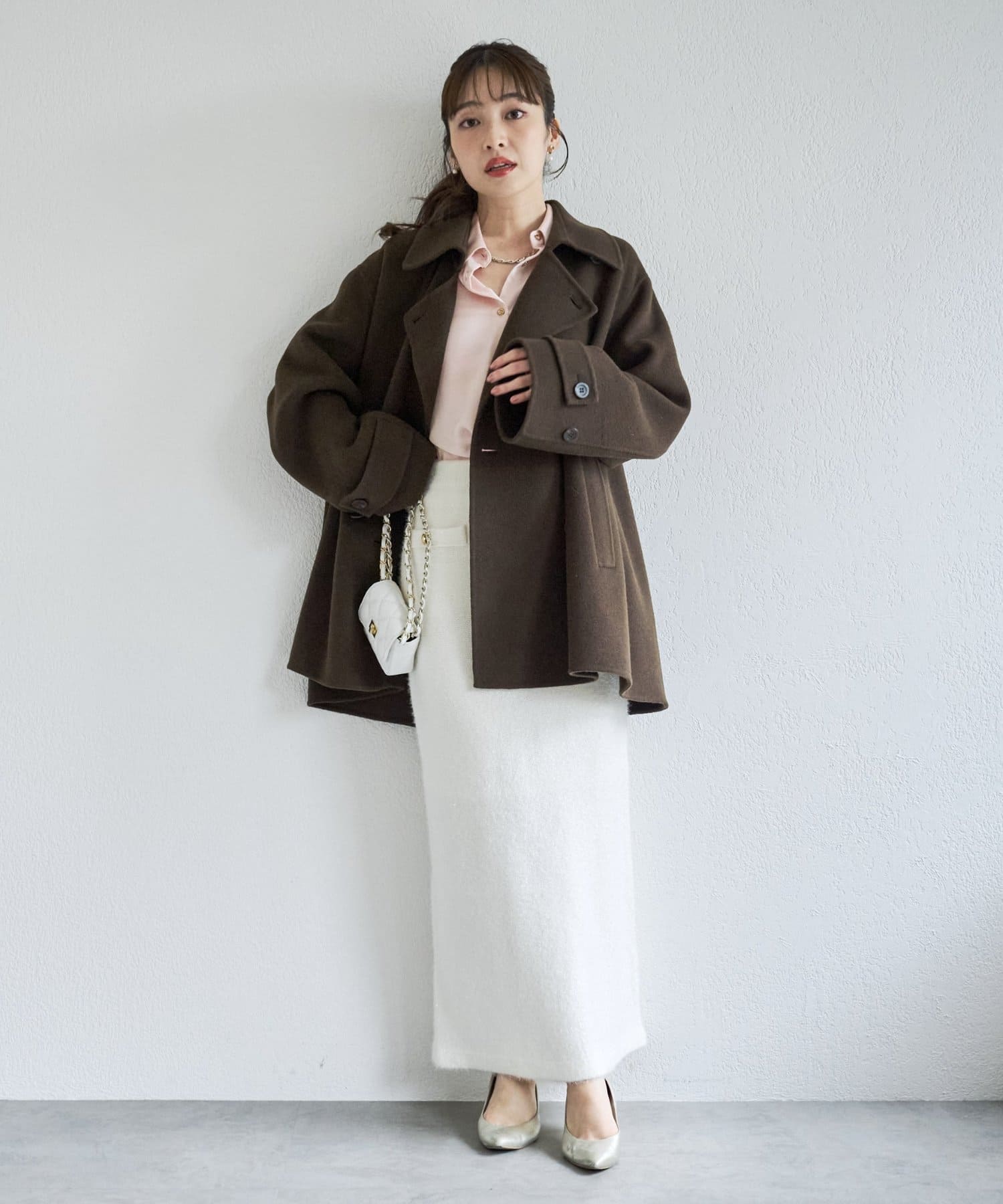 La boutique BonBon(ラブティックボンボン) 【再販・女っぽシャツ】サテンシャツ