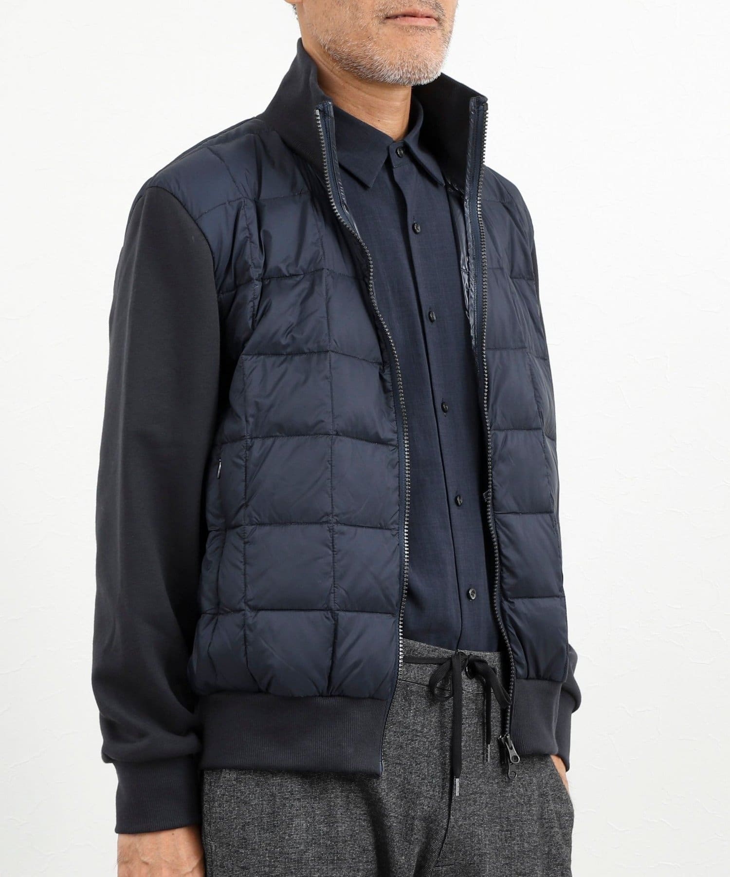 NOLLEY'S(ノーリーズ) 【TAION/タイオン】別注 スウェットコンビ ハイネックダウンJK 26AW