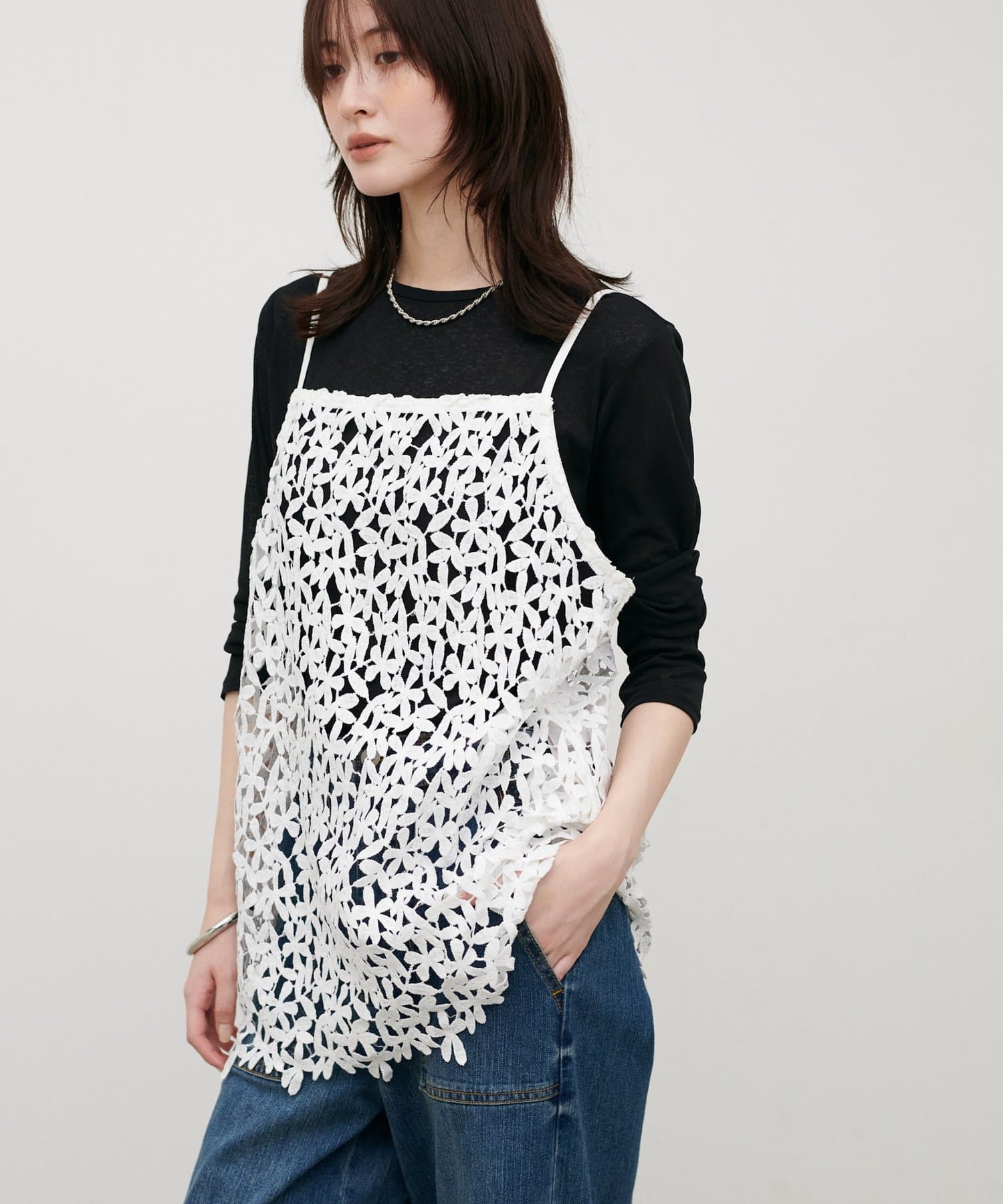 LARUTA(ラルータ) ［Web限定］花柄レースキャミ