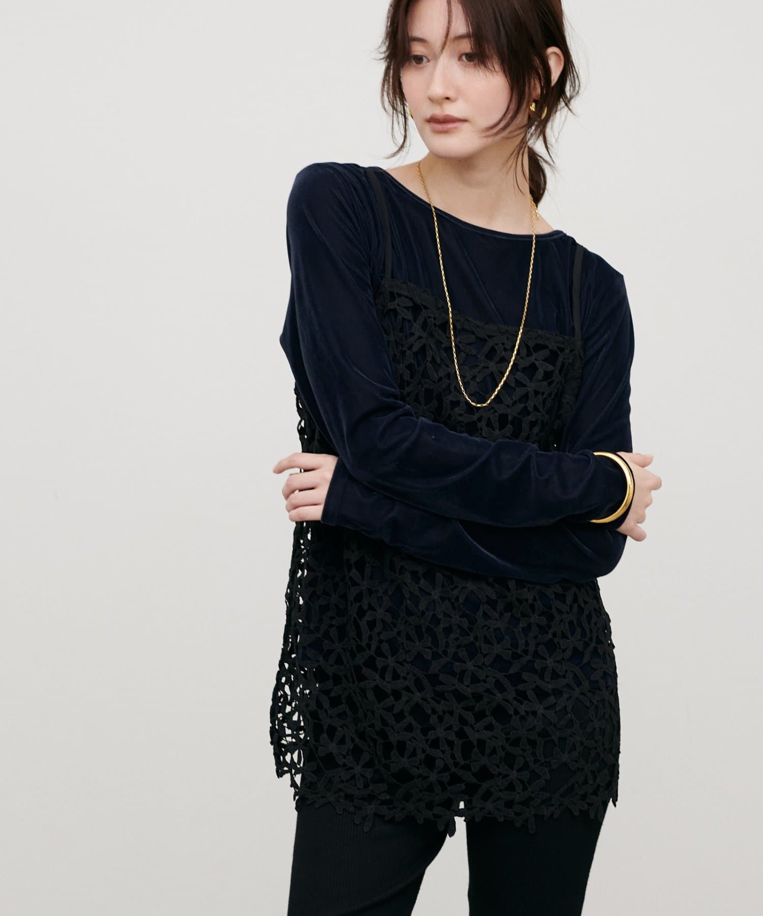 LARUTA(ラルータ) ［Web限定］花柄レースキャミ