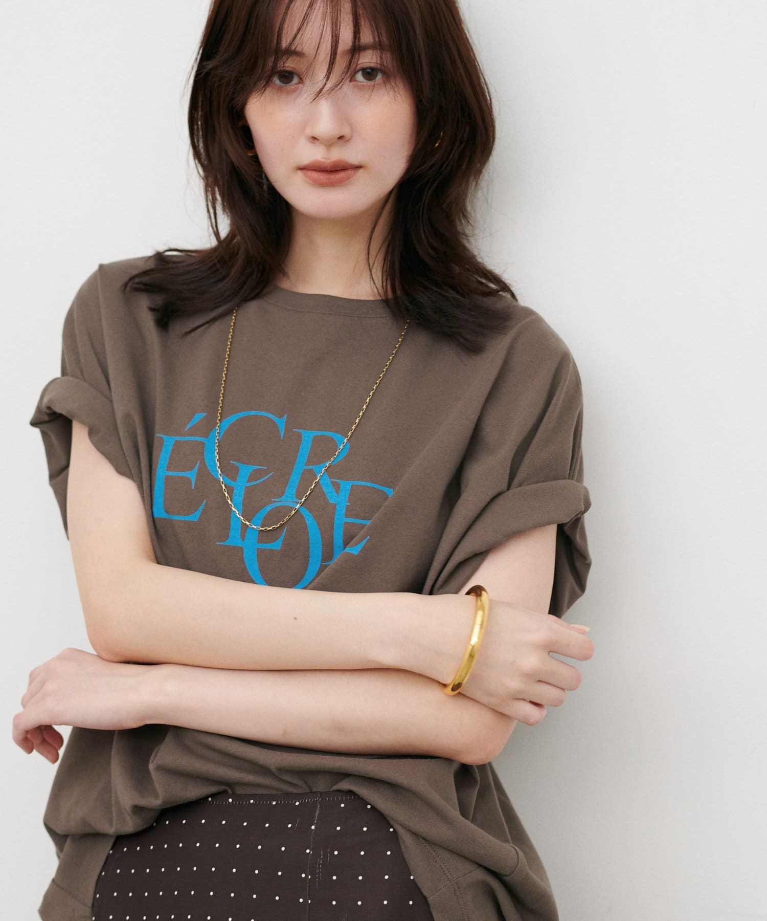 LARUTA(ラルータ) [ 汗染み防止] バックスリットecloreTシャツ