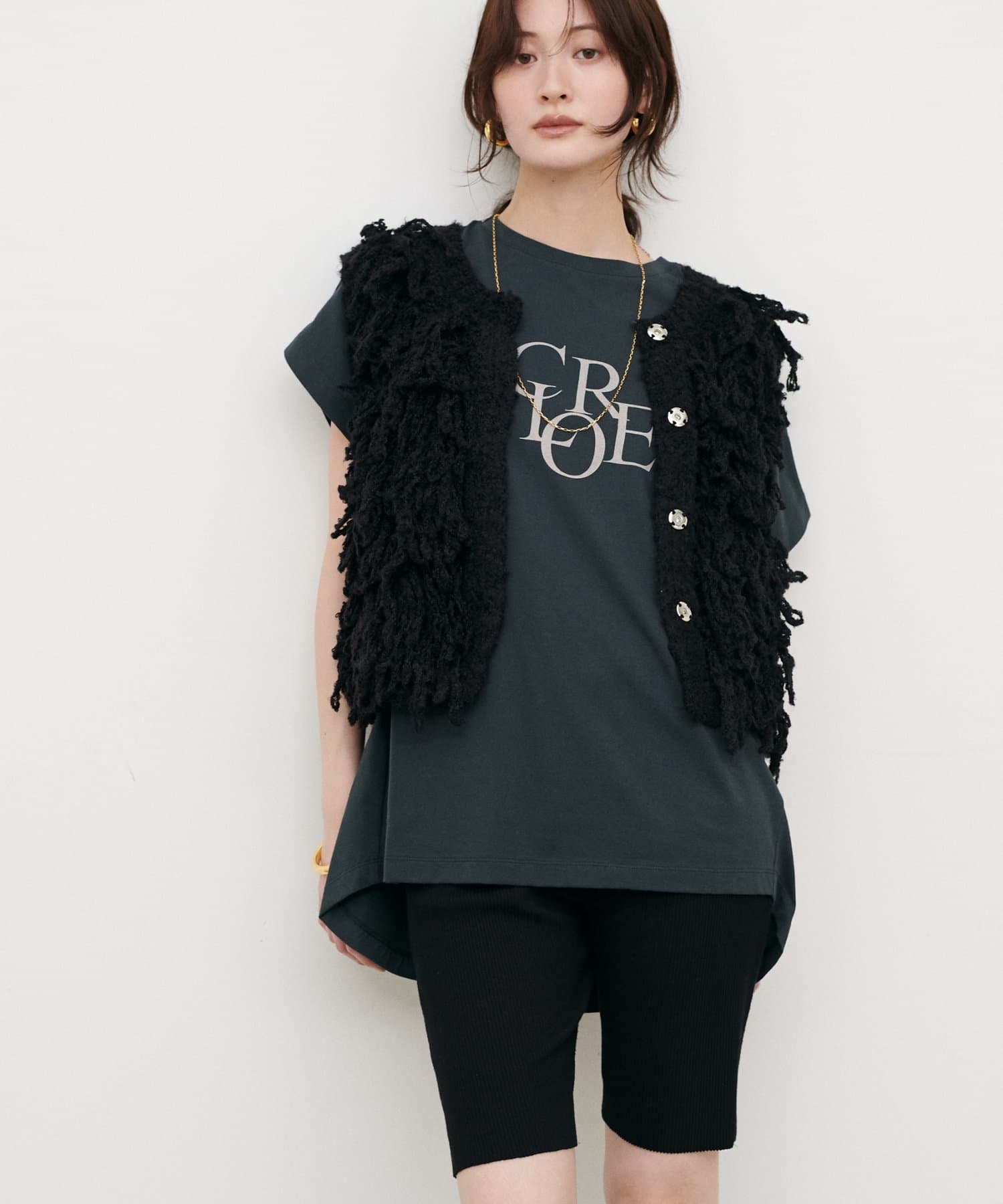 LARUTA(ラルータ) [ 汗染み防止] バックスリットecloreTシャツ