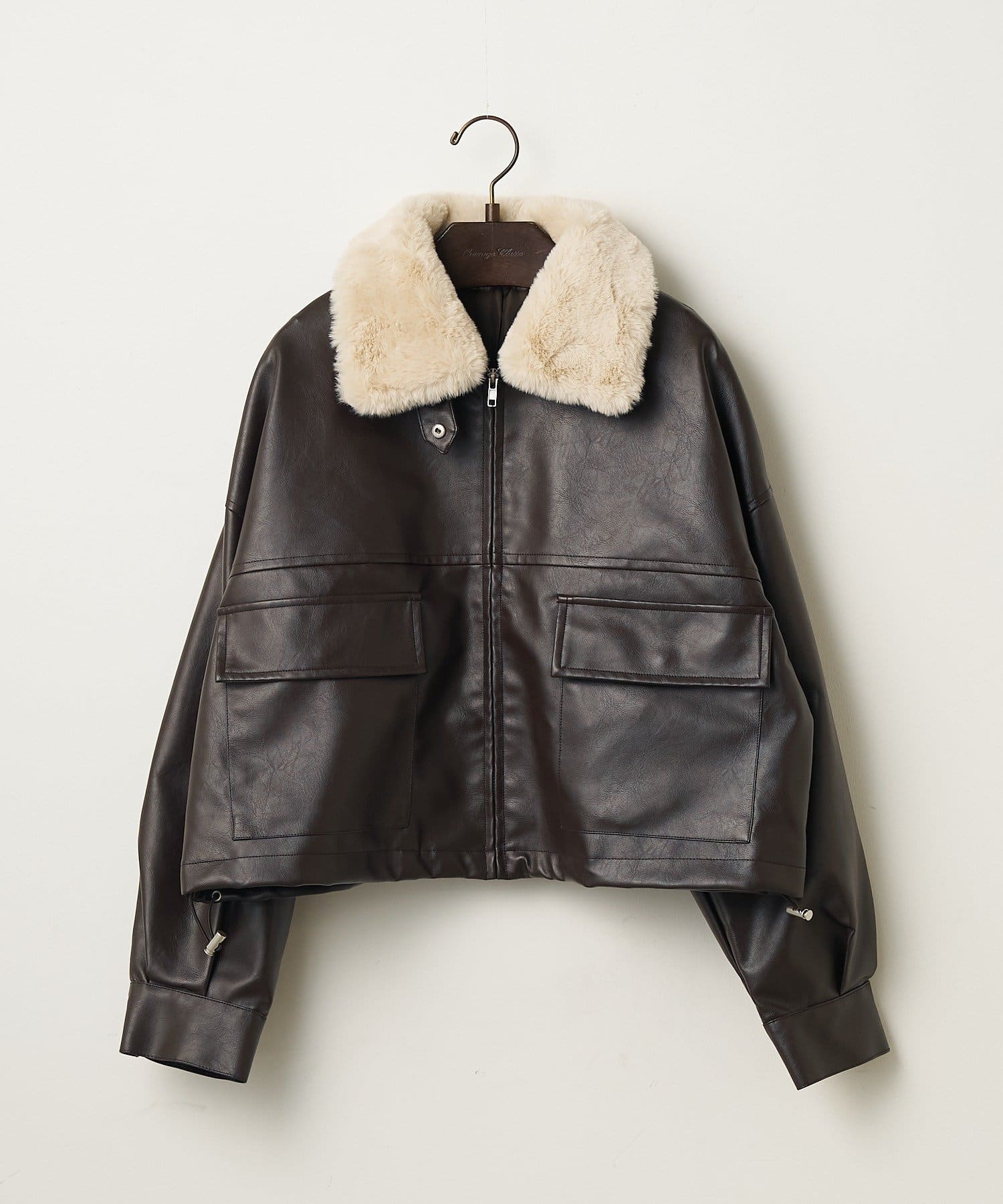 NICE CLAUP / OLIVE des OLIVE OUTLET(ナイスクラップ  / オリーブ デ オリーブ アウトレット) 【RMAF】ティペット付ショートブルゾン