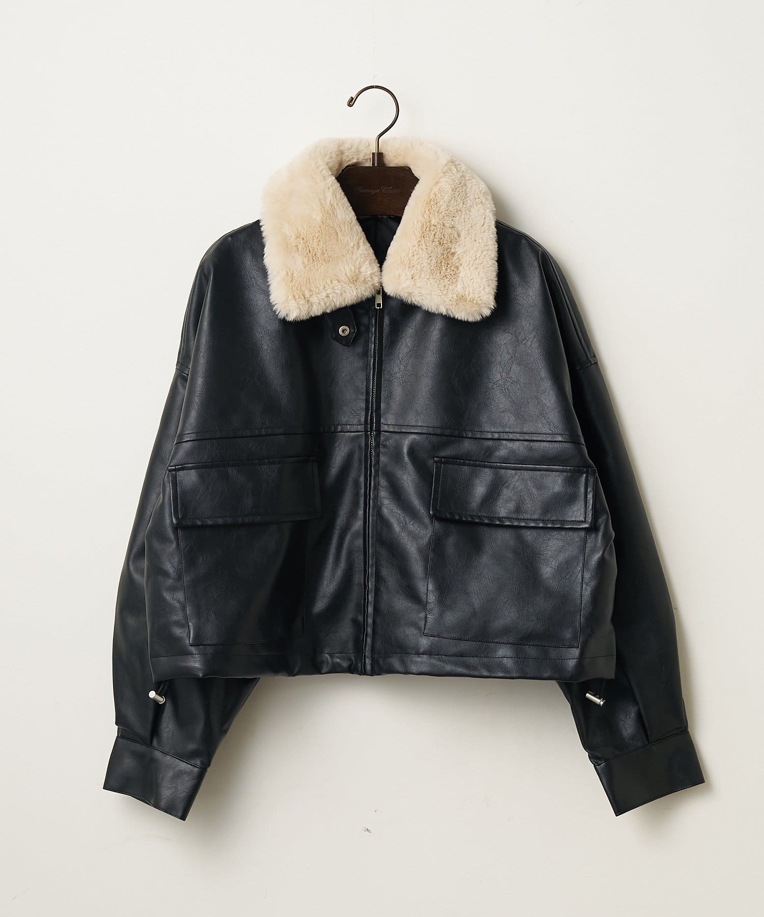 NICE CLAUP / OLIVE des OLIVE OUTLET(ナイスクラップ  / オリーブ デ オリーブ アウトレット) 【RMAF】ティペット付ショートブルゾン