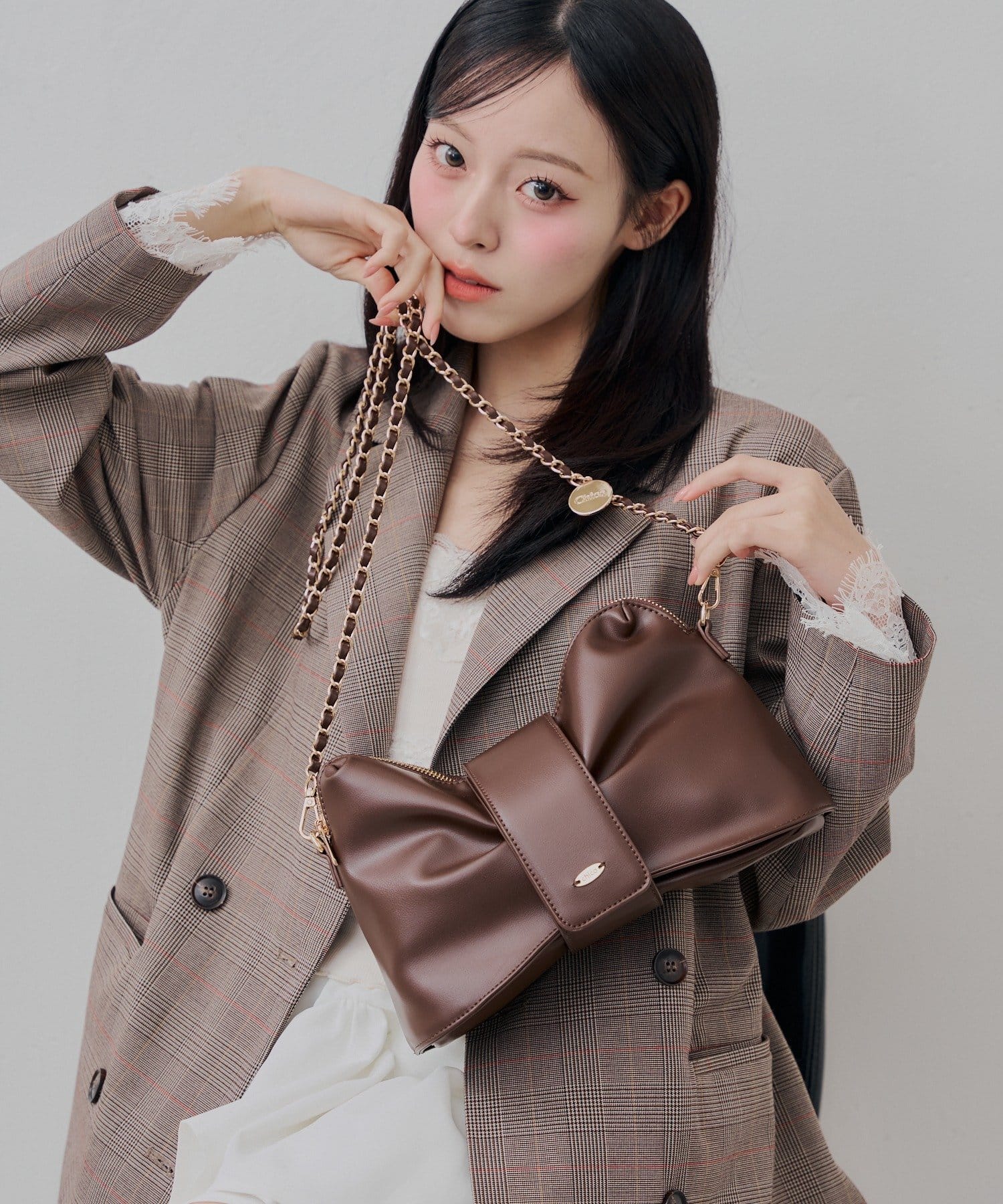 Chico(チコ) リボンモチーフチェーンショルダーバッグ