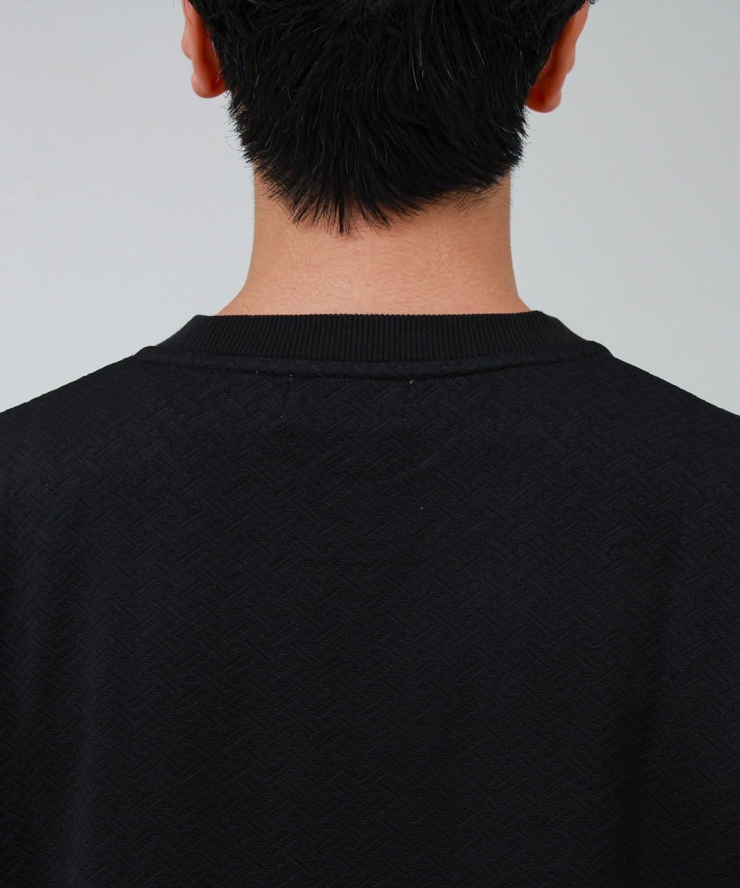 FREDY & GLOSTER(フレディ アンド グロスター) フクレジャガード幾何学柄 ロンT ロングスリーブTシャツ