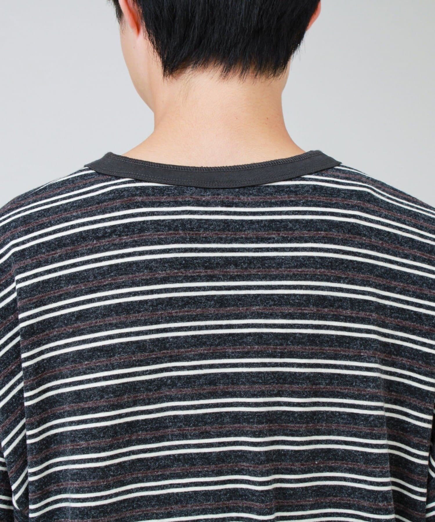 FREDY & GLOSTER(フレディ アンド グロスター) 【GEVACO/ゲバコ】ヘンリーネックボーダー ロングスリーブTシャツ