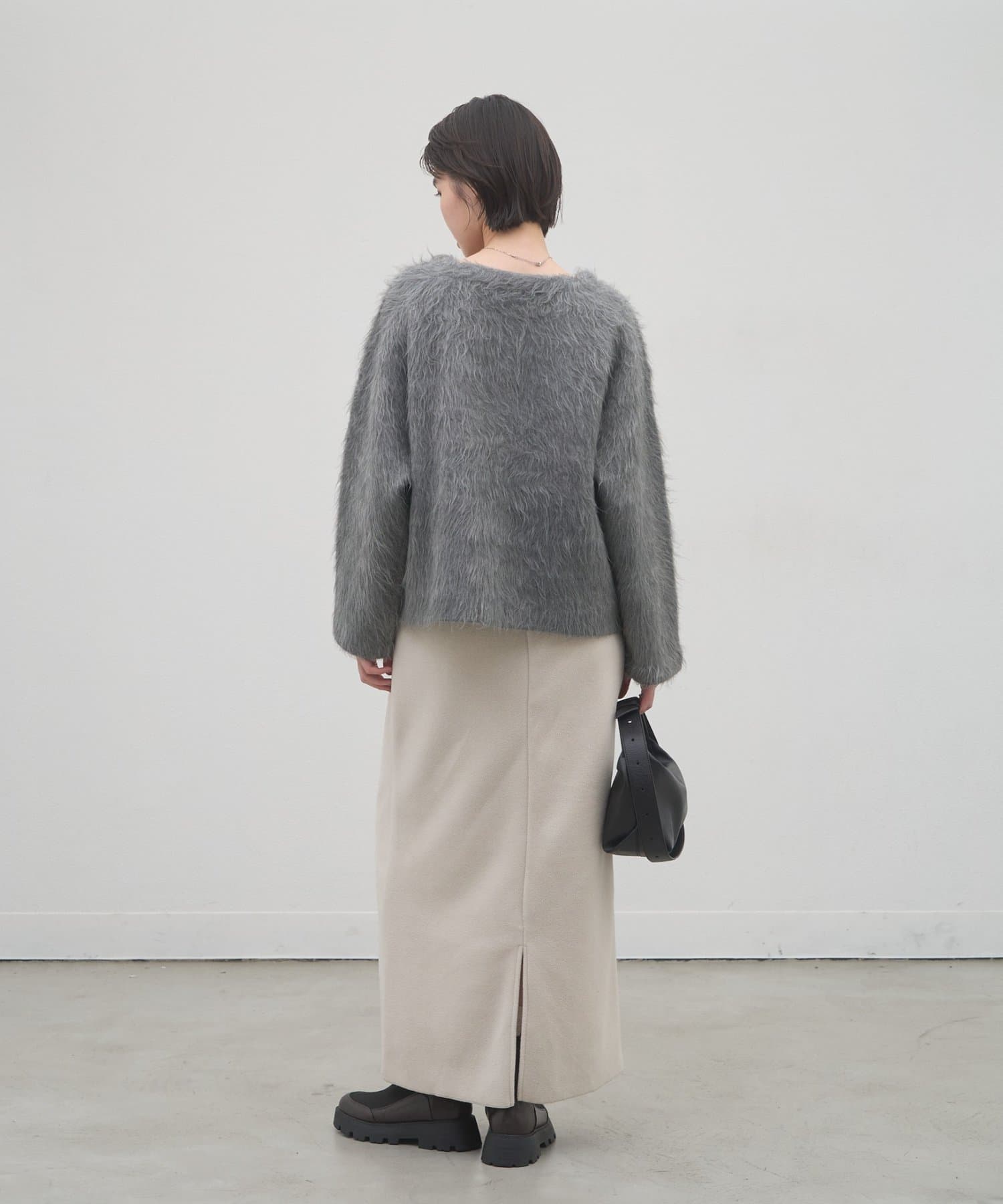 CIAOPANIC TYPY(チャオパニックティピー) 銀ボタンチェックシャギーニットジャケット