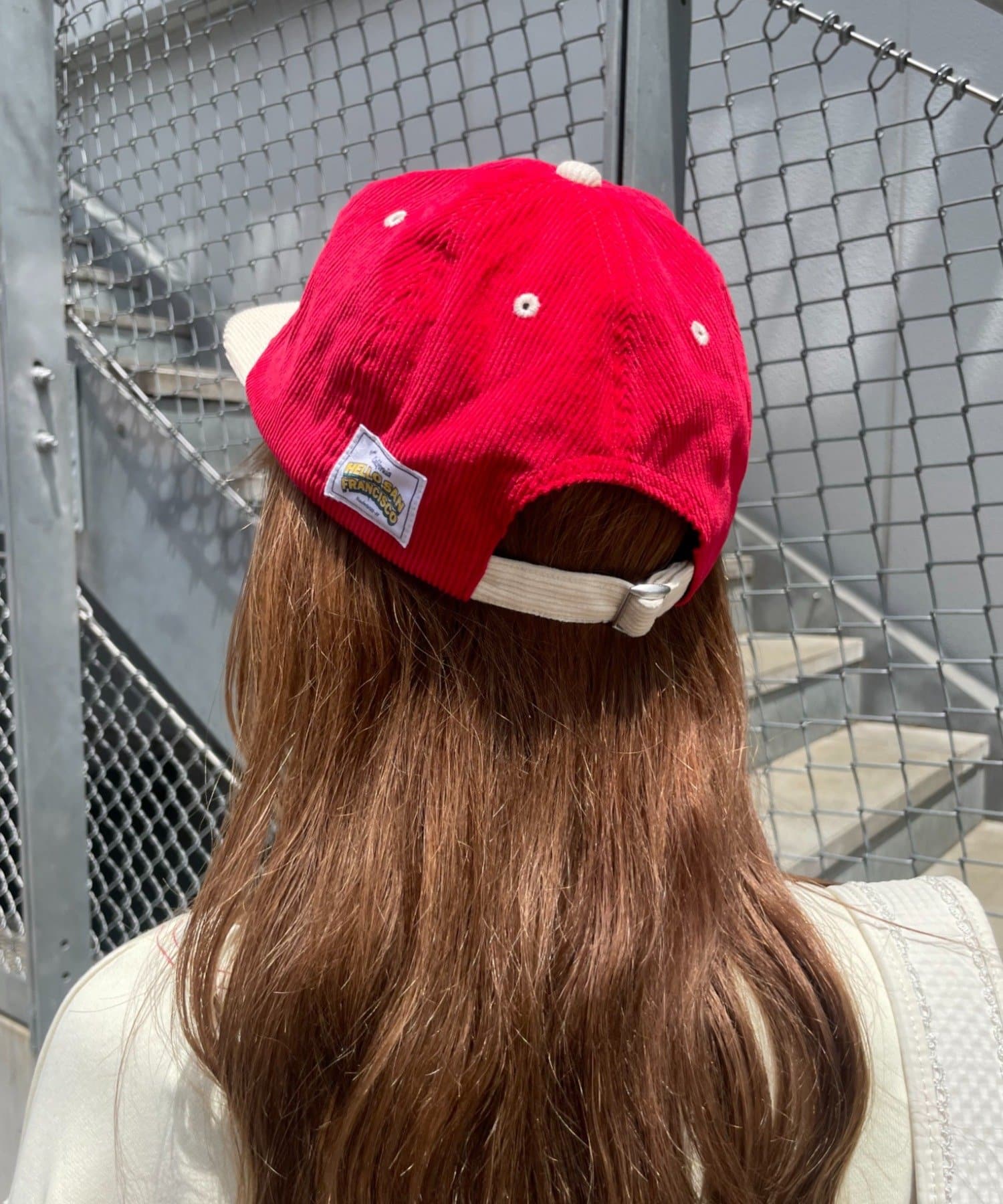 CIAOPANIC TYPY(チャオパニックティピー) 【HELLO.SANFRANCISCO】ツートーンロゴコーデュロイキャップ