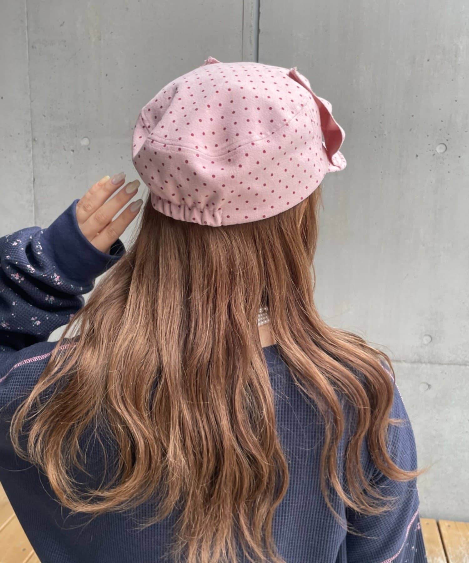 CIAOPANIC TYPY(チャオパニックティピー) 【HELLO.SANFRANCISCO】BIGリボンドット柄コーデュロイキャップ