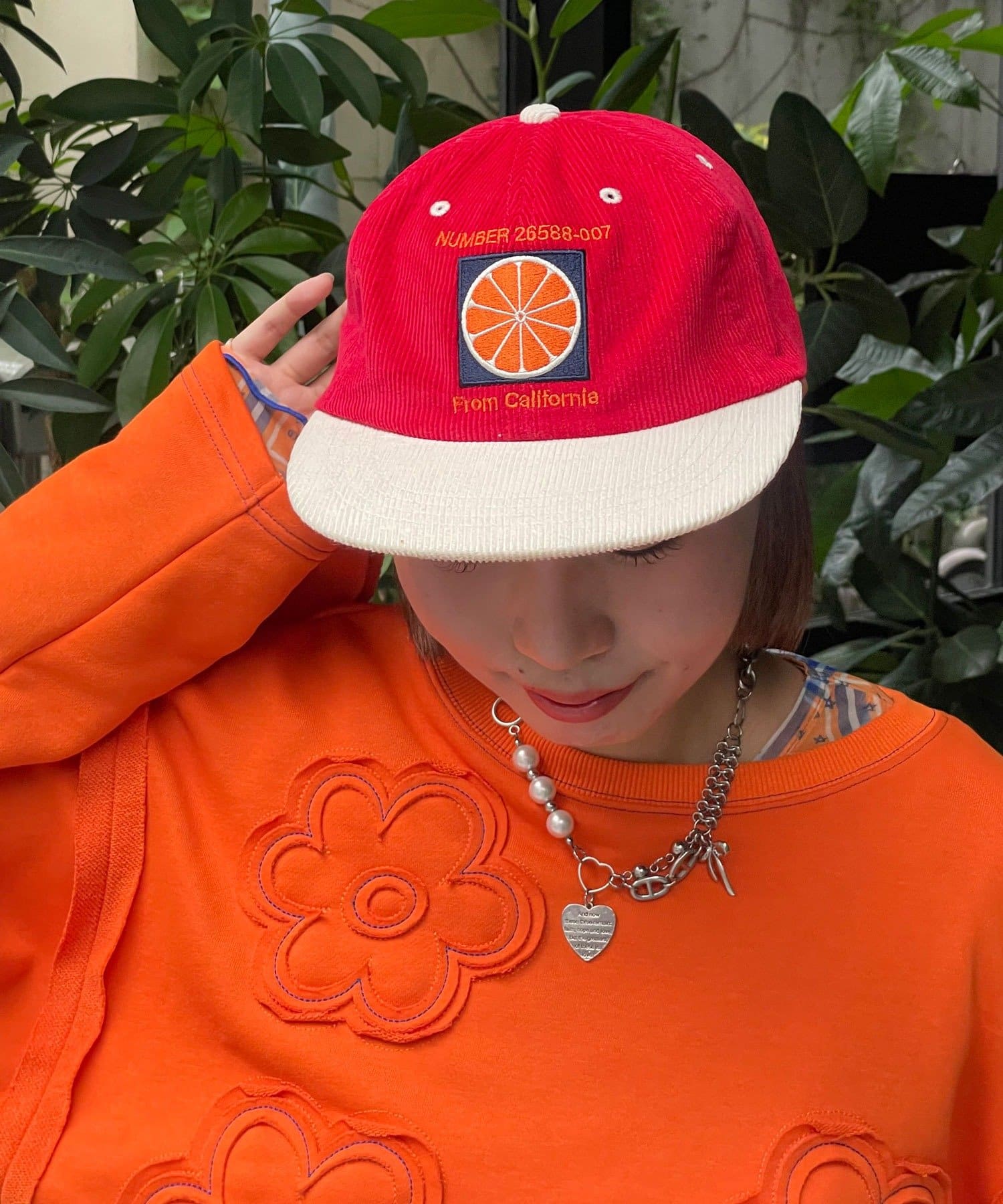 CIAOPANIC(チャオパニック) 【HELLO.SANFRANCISCO/ハローサンフランシスコ】ツートーンロゴコーデュロイキャップ