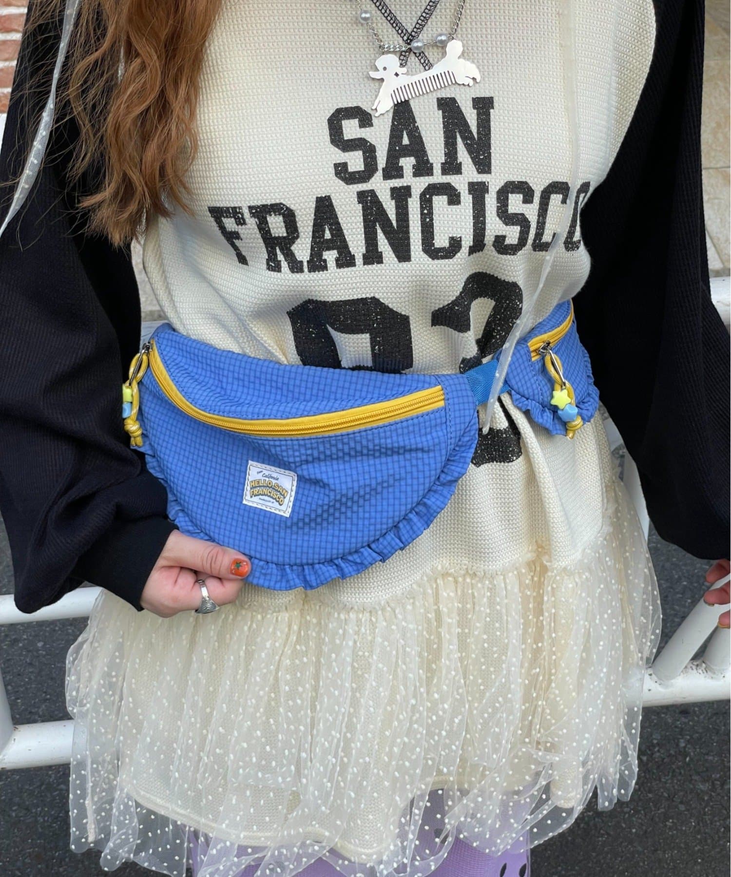 CIAOPANIC TYPY(チャオパニックティピー) 【HELLO.SANFRANCISCO】リップフリルコンビウエストBAG