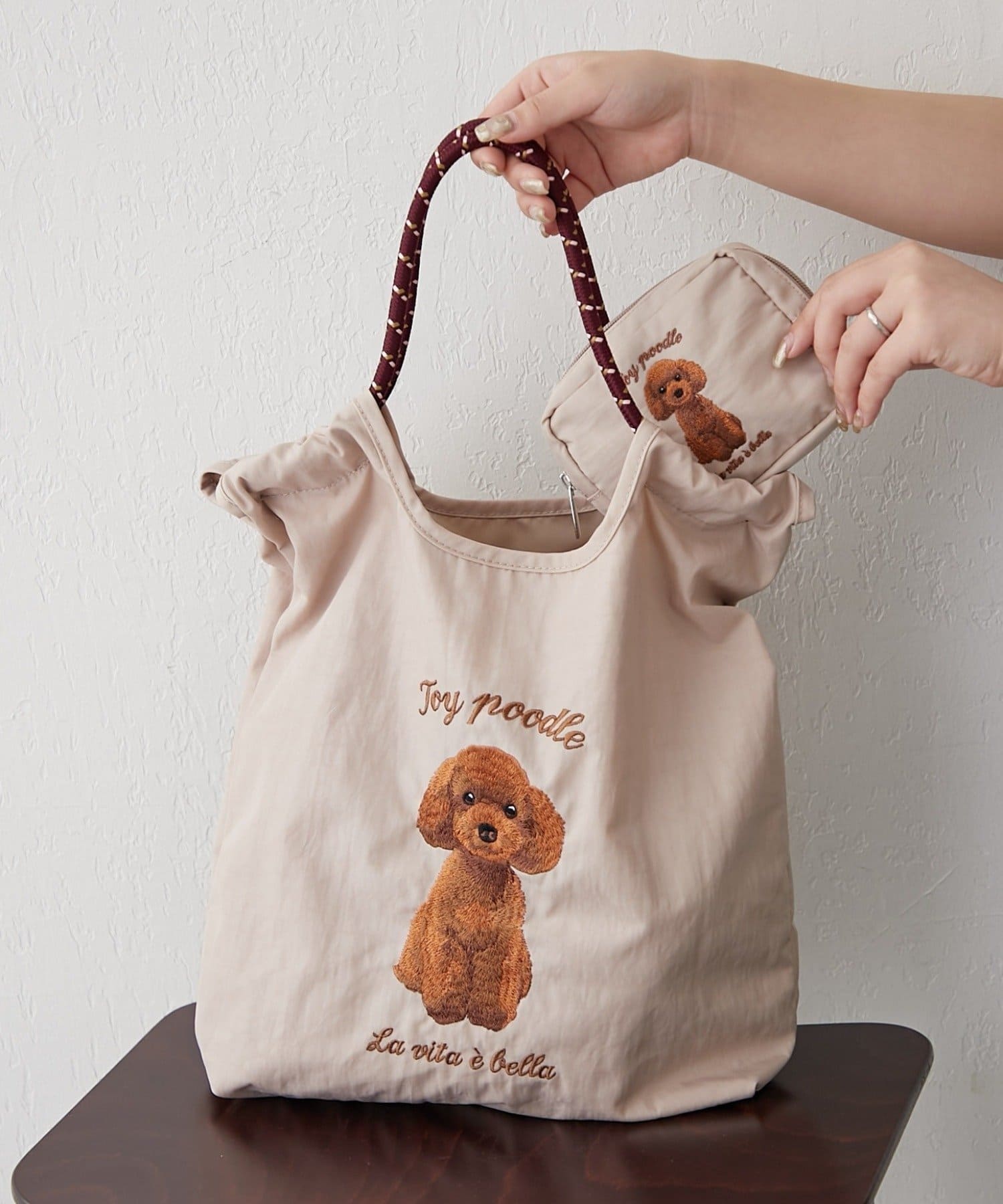 Remind me and forever(リマインドミーアンドフォーエバー) アニマル刺繍コードトート
