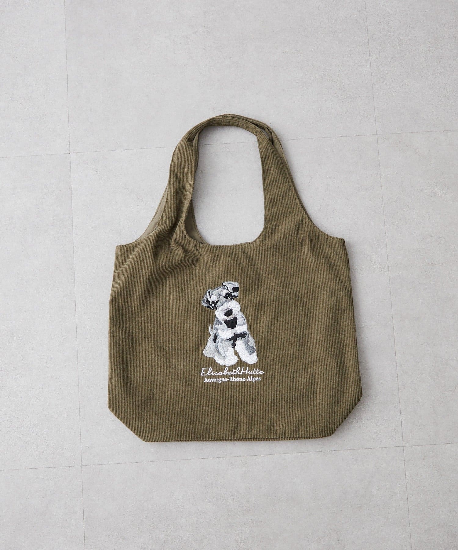 Remind me and forever(リマインドミーアンドフォーエバー) コーデュロイ刺繍トート