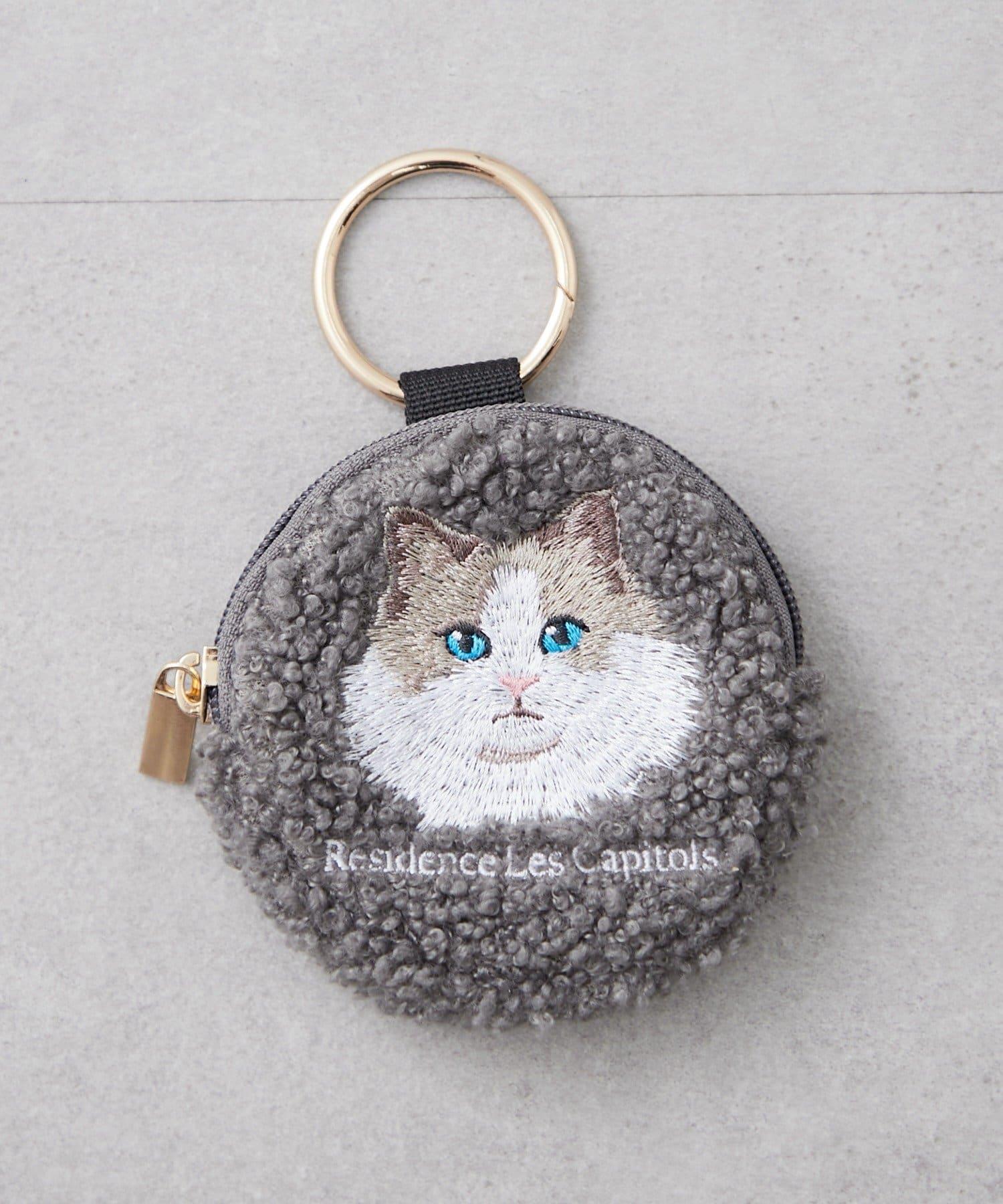 Remind me and forever(リマインドミーアンドフォーエバー) 【人気シリーズ！】アニマル刺繍ボア丸ポーチ