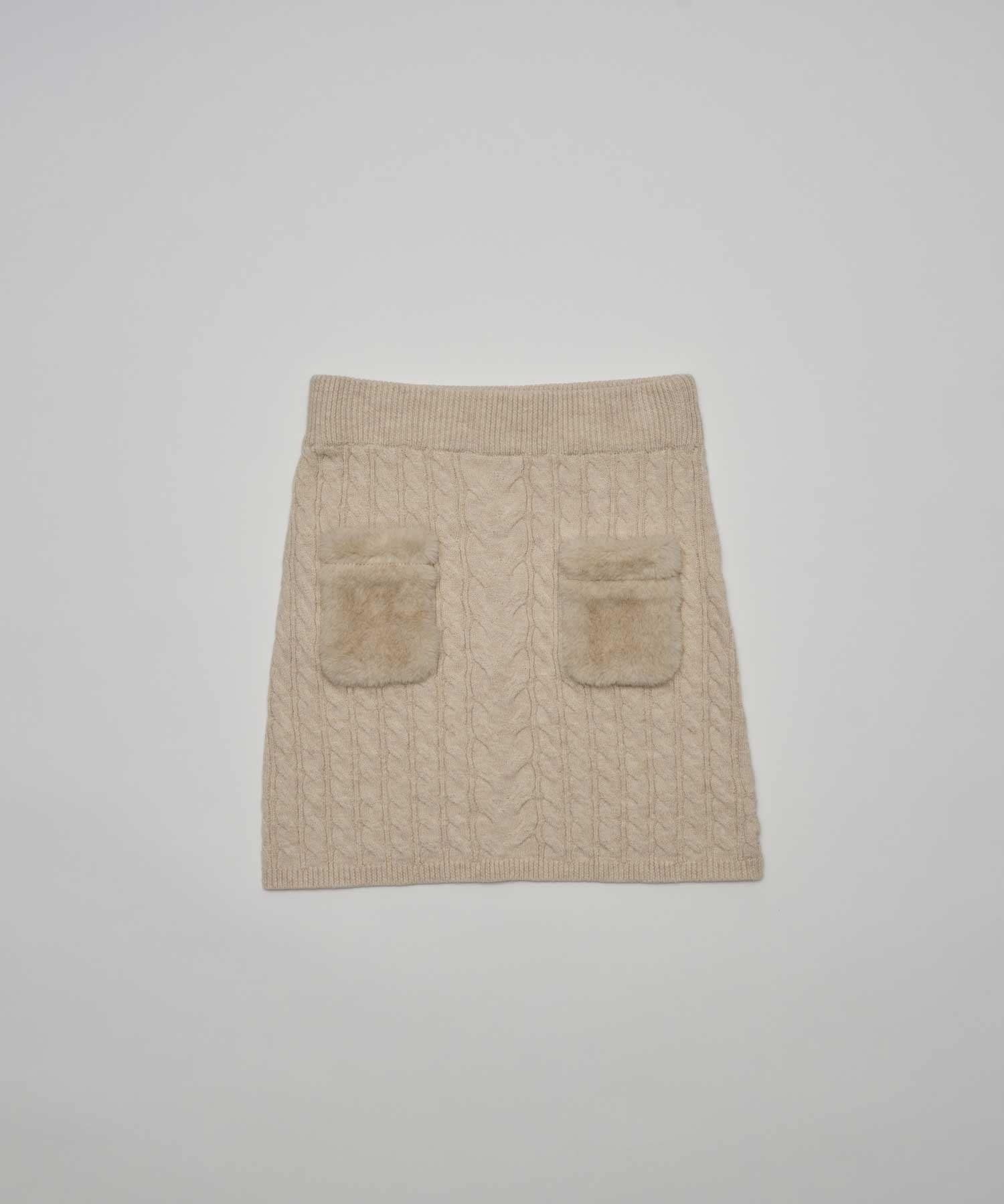 Belle Charme(ベルシャルム) Cable Knit Tight Skirt