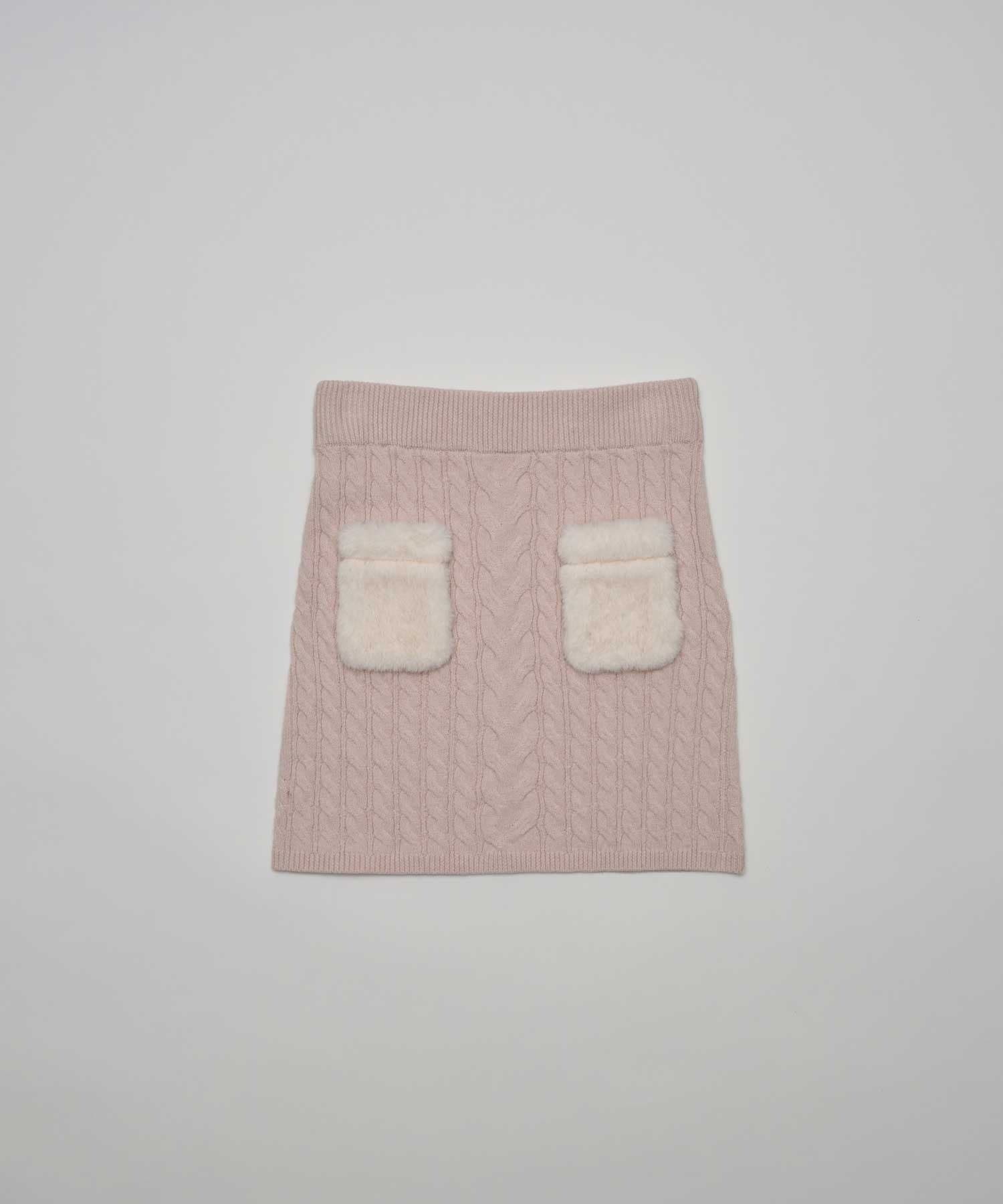Belle Charme(ベルシャルム) Cable Knit Tight Skirt